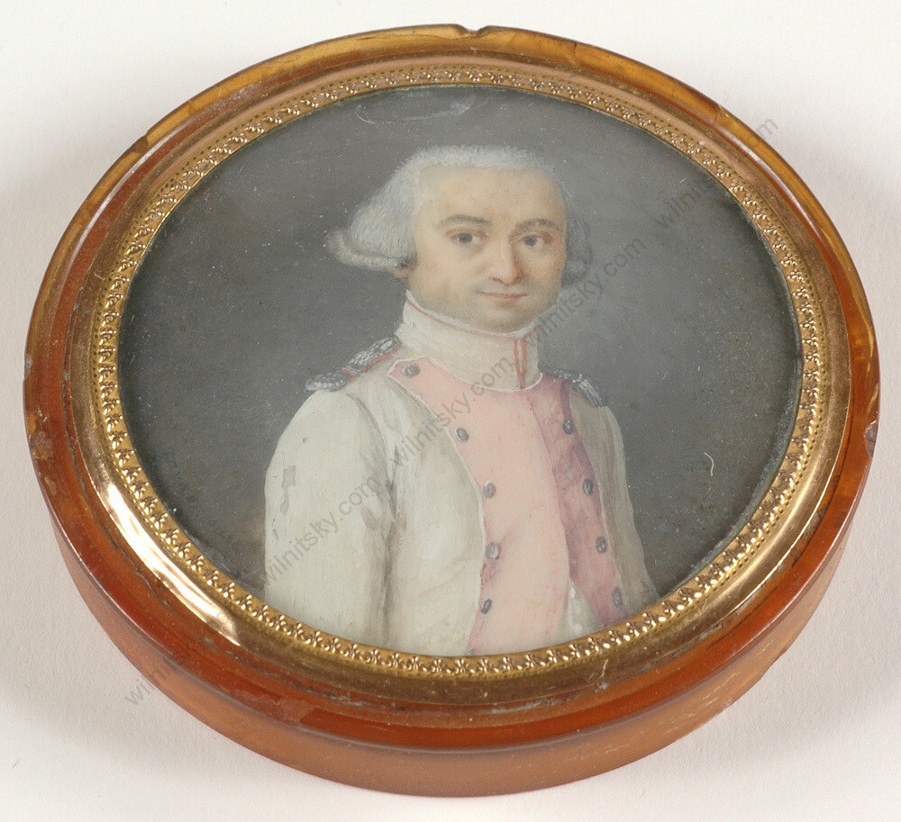 J.-A. Massavy d’Armancourt «Infantry Captain of Republican Army» miniature, 1791