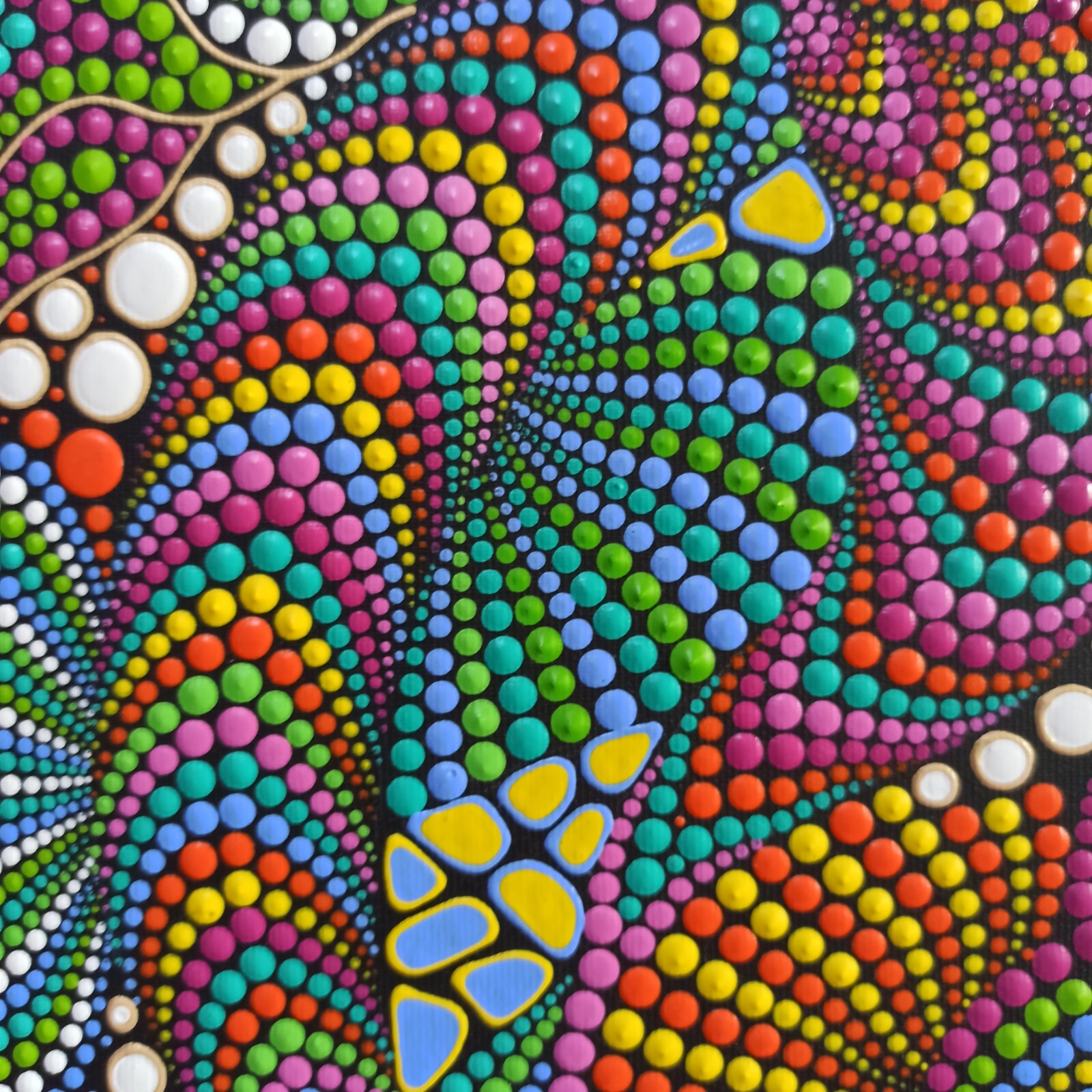 Original Abstract art Psychedelic Trippy artwork Sacred Geometry Art Eclectic