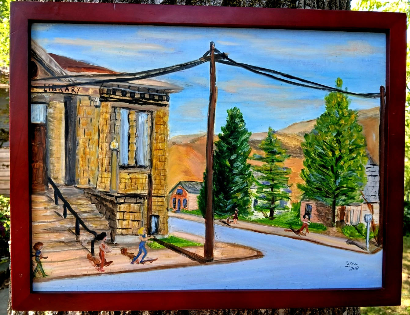 Andrew Carnegie Library, in Baker, Oregon, Painted by Lori, 2009, Well Framed