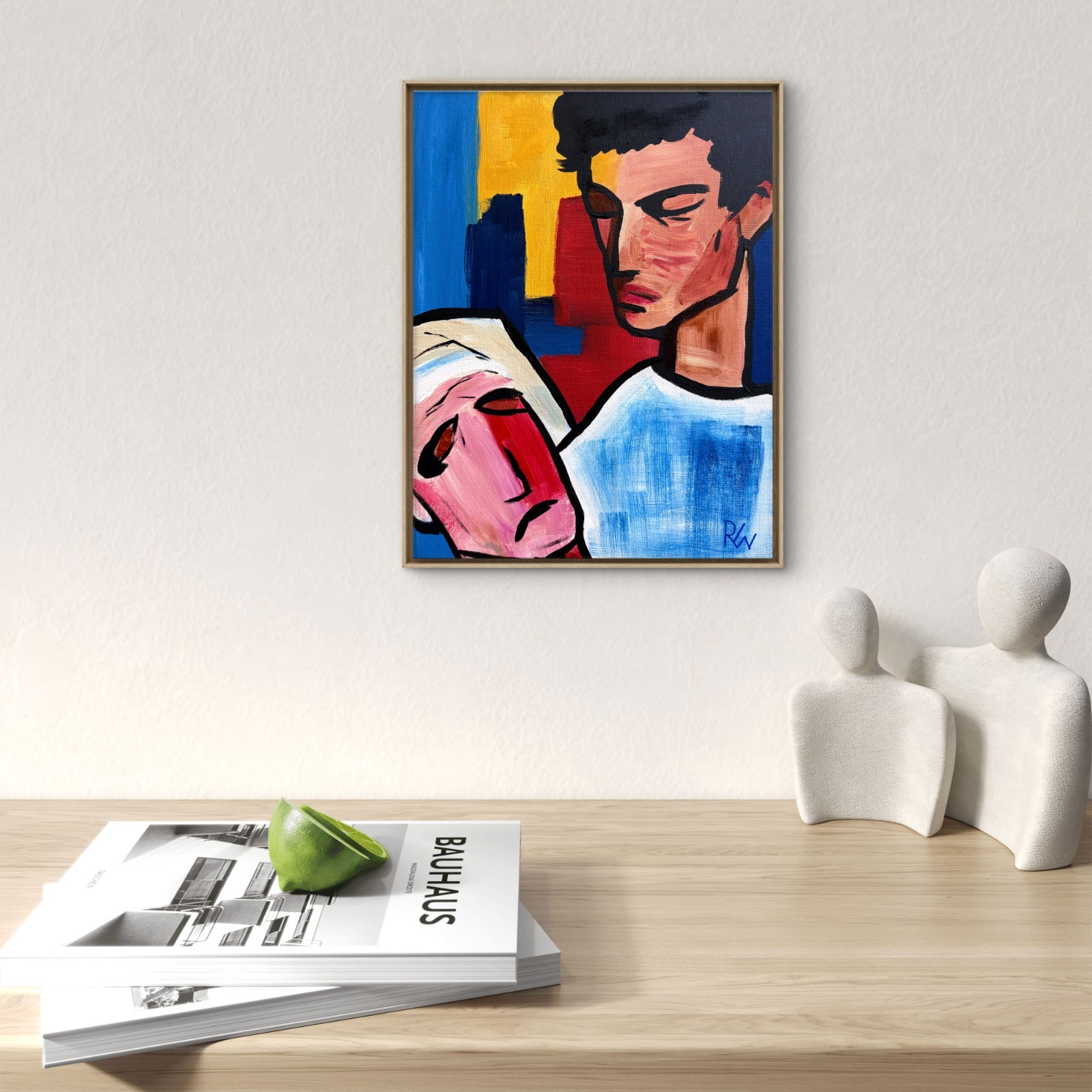 Original Expressionist Hand Painted 11×14 Acrylic Signed Canvas Wall Art Dying