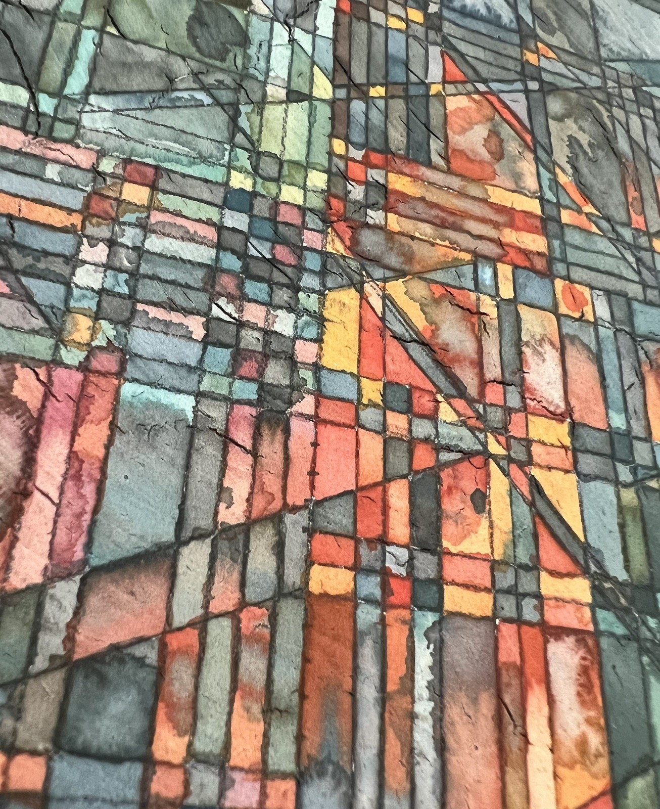 Jacob Van Loon ORIGINAL «Erasure Noise” Arbor Series Mixed Media on Wood