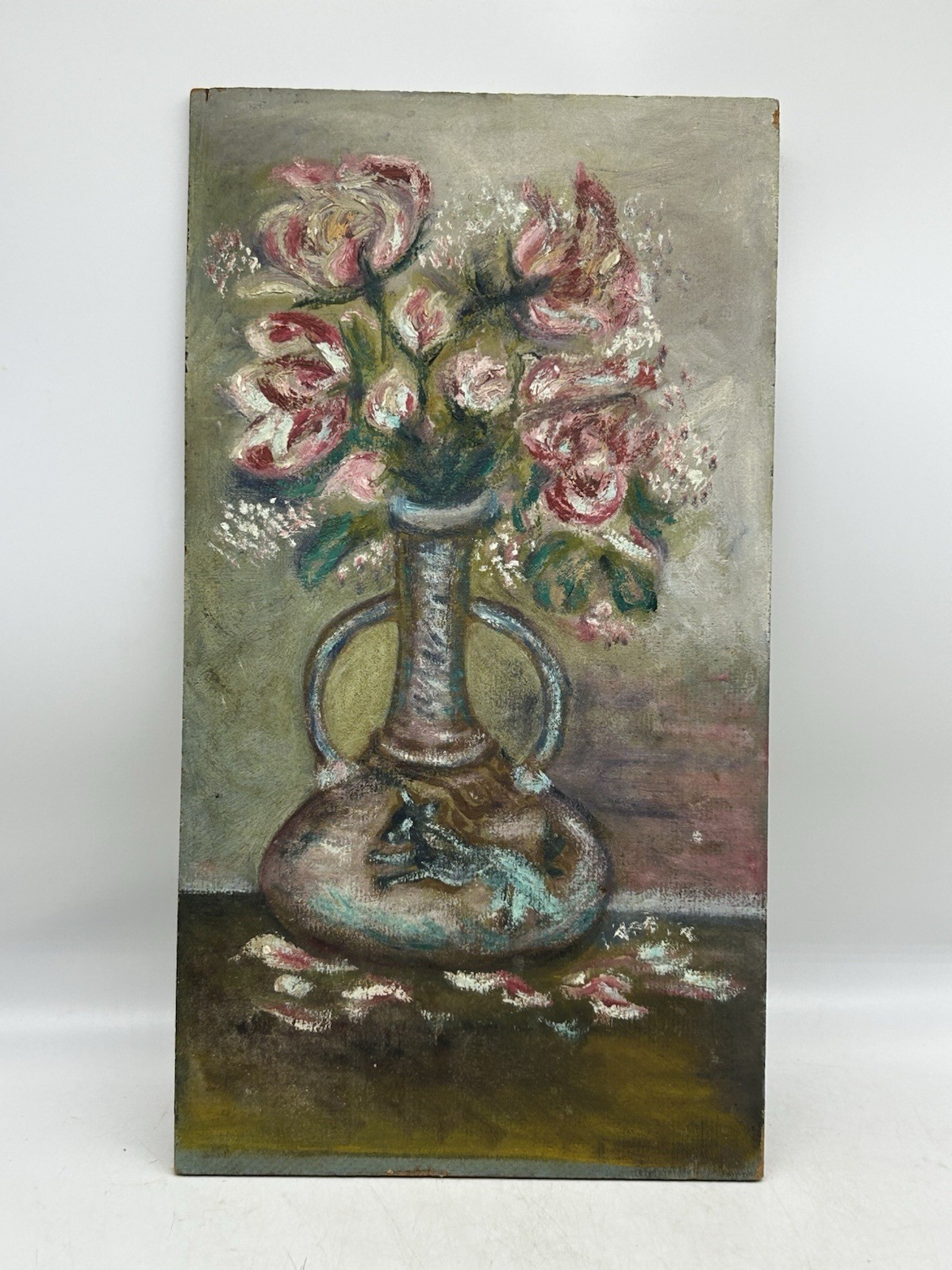 Mid Century Still Life Flowers In Vase, Cottagecore, Jumping Cow