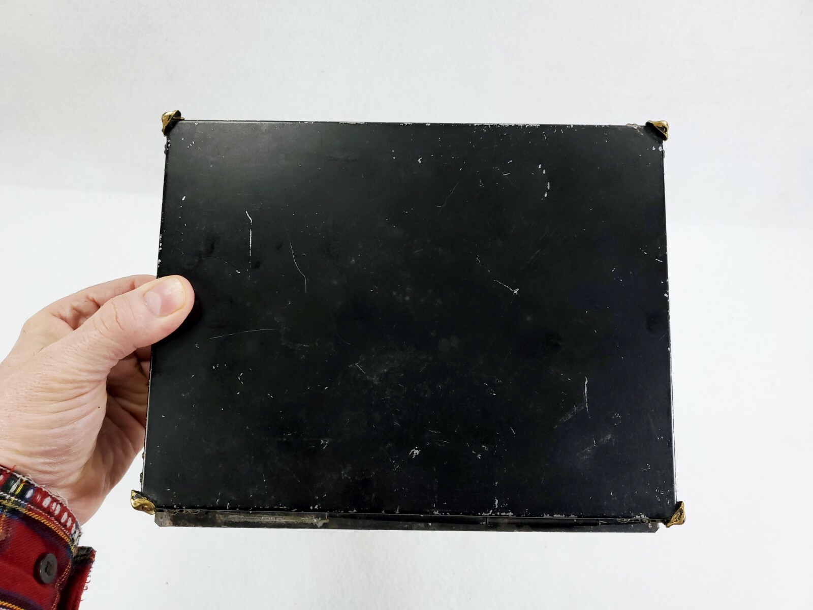Antique Oil & Pencil Painting Study on Tin Artist Paint Box Paul Signac Type