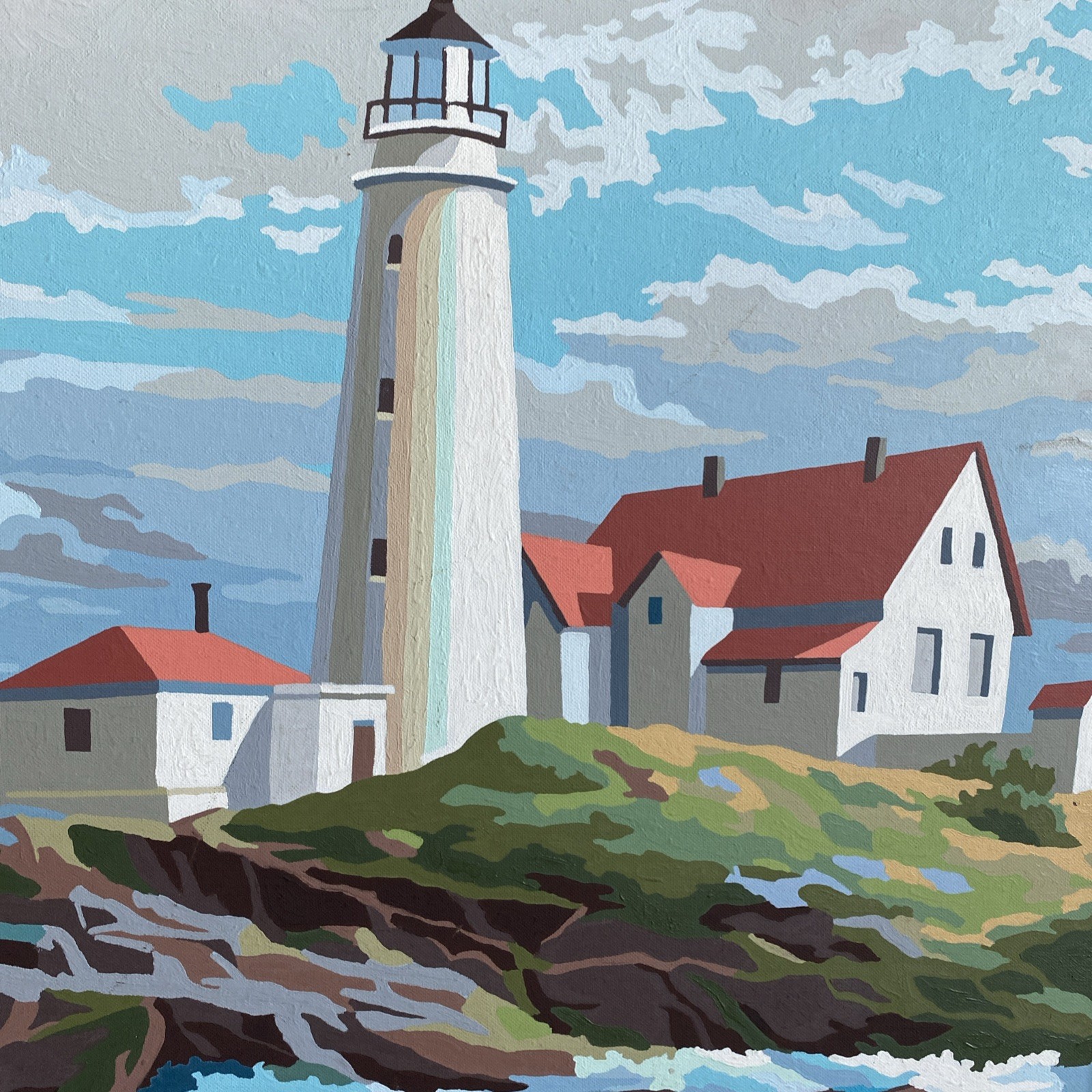 Vibrant Paint By Numbers Lighthouse Painting 26×20