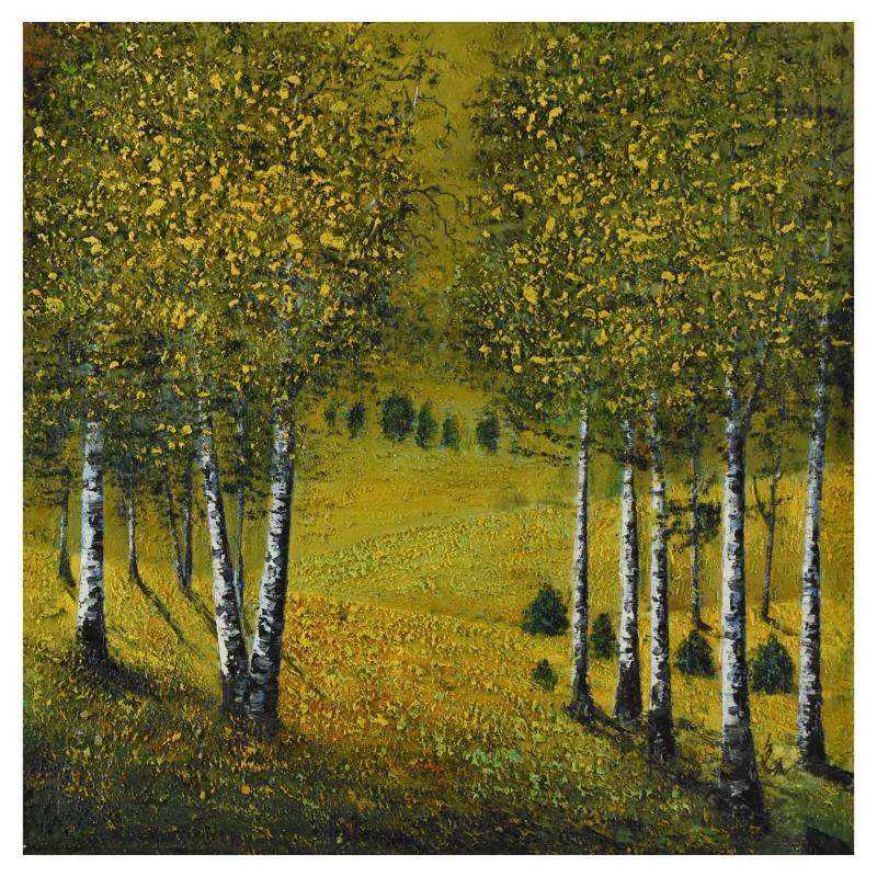Inam Original Painting on Canvas (36″ x 36″), Hand Signed with LOA