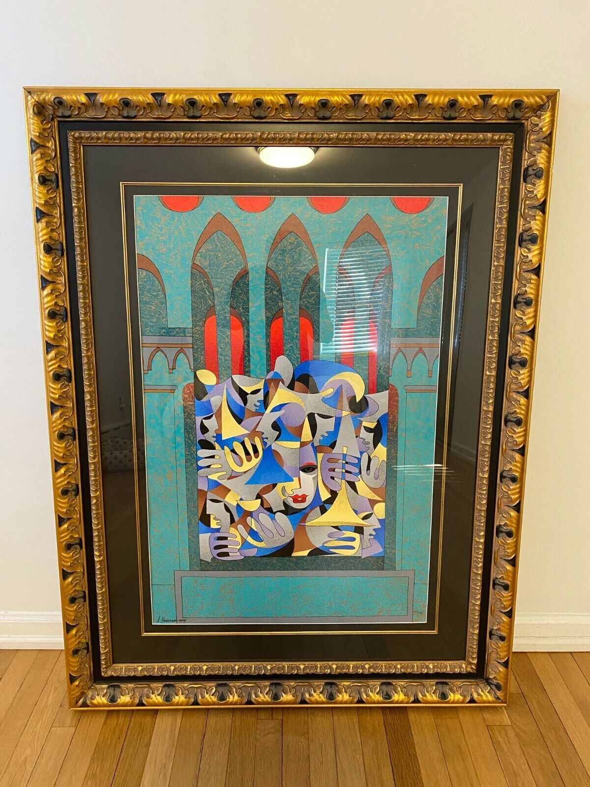 A.Krasnyansky Signed Serigraph Miracle Carniva 335/450 Ukrainian 53×40”