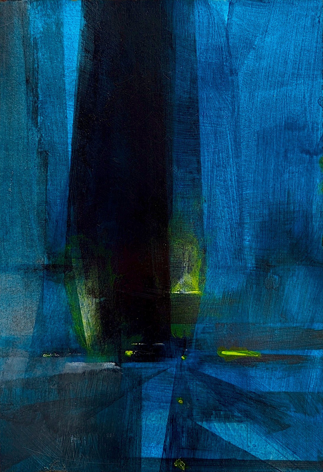 Original Art. Acrylic Painting on 8.25 x 12 inch Art Paper. ‘The City’