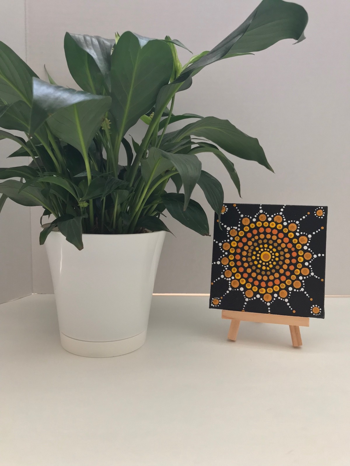 Hand painted canvas board