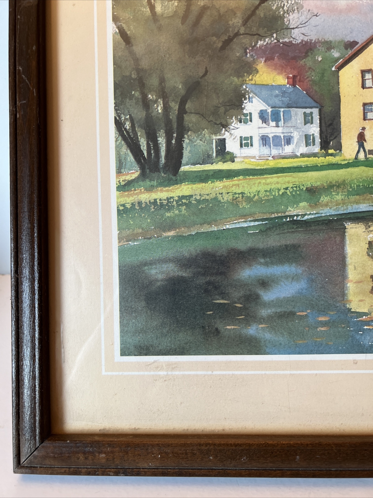 Ranulph Bye Signed Watercolor Print Matted/Shatterprf Frame 21x17x1 Made In USA.