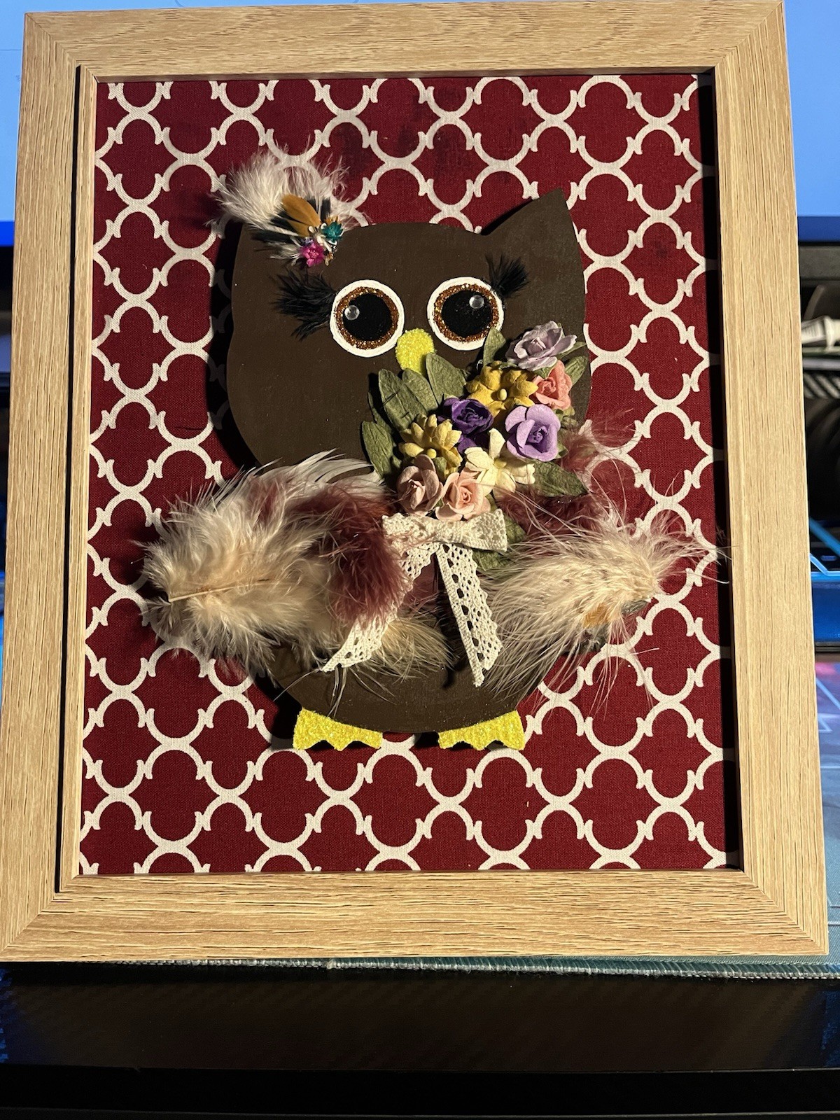 Owl Craft Art in a Picture Frame – 9.5 x 11.5