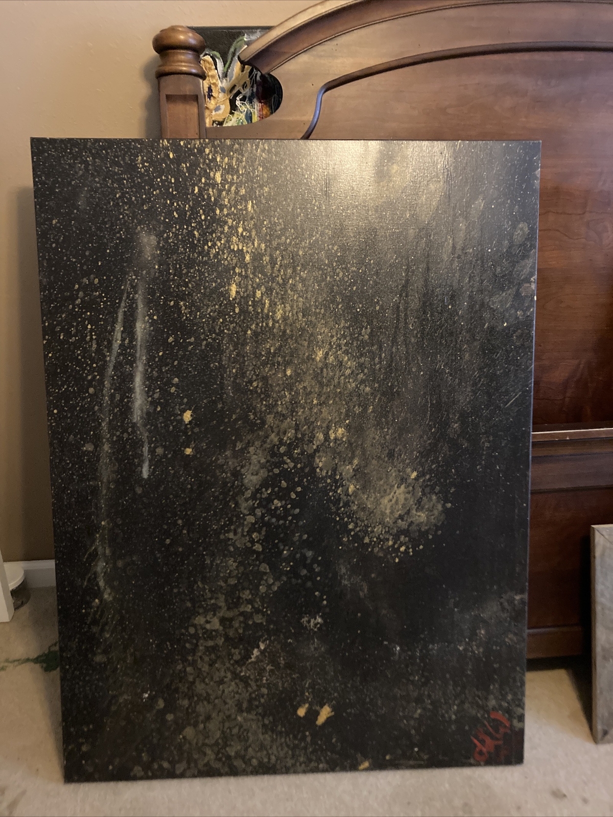 «Hit The Lights” Abstract Splatter Glow Art Large Painting Original JLW Artist