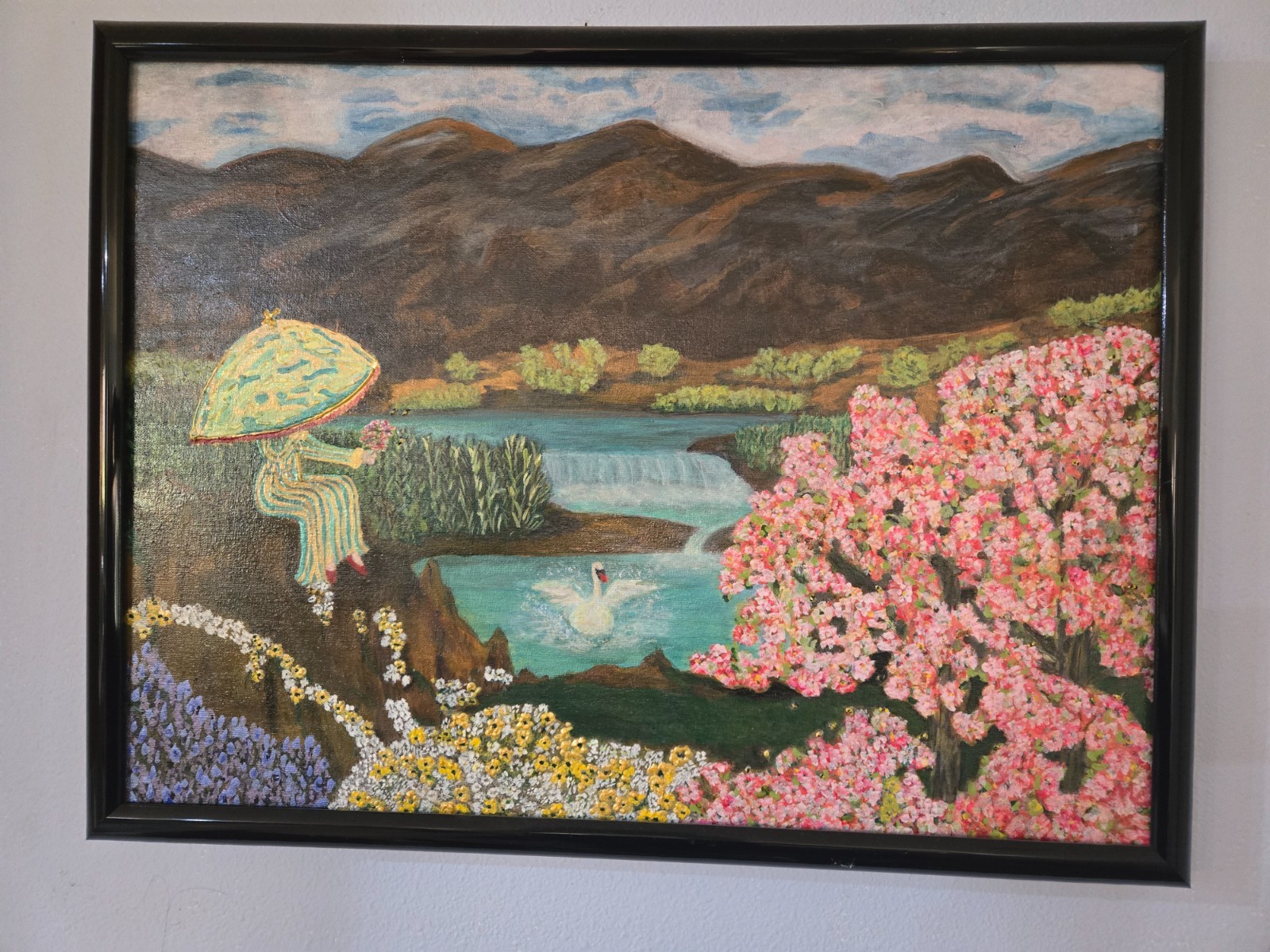 ORIGINAL PAINTING- Fantasy Concept 25″ X 19″ in frame on canvas-detailed work