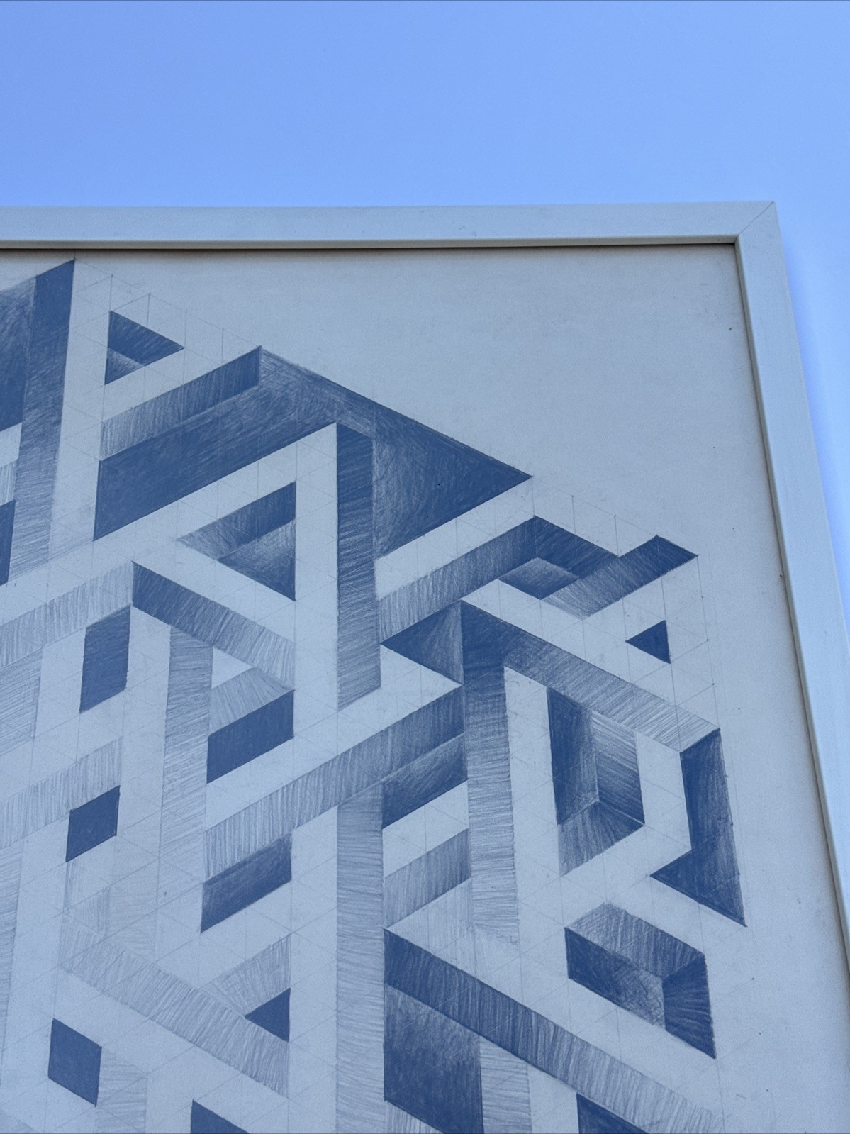 ABSTRACT DRAWING 1970 PROFESSOR LUBENSKY POP MODERNIST CHICAGO KANSAS GEOMETRIC