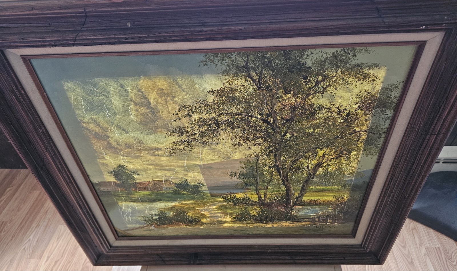 Beautiful Original Clara Inness landscape painting signed C. Inness