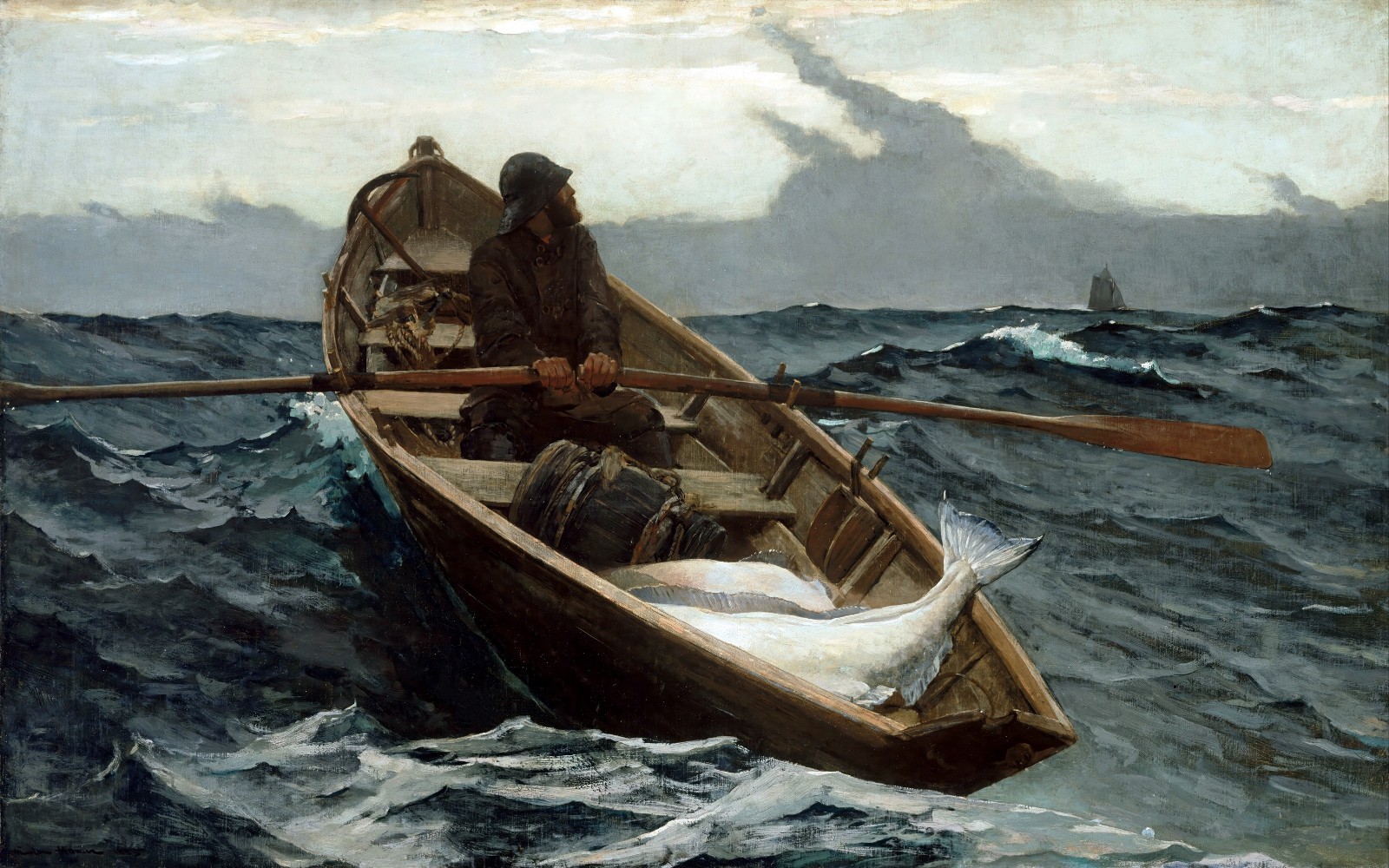 Winslow Homer Fog Warning Painting Reproduction – Giclee Canvas/Paper/Stretched
