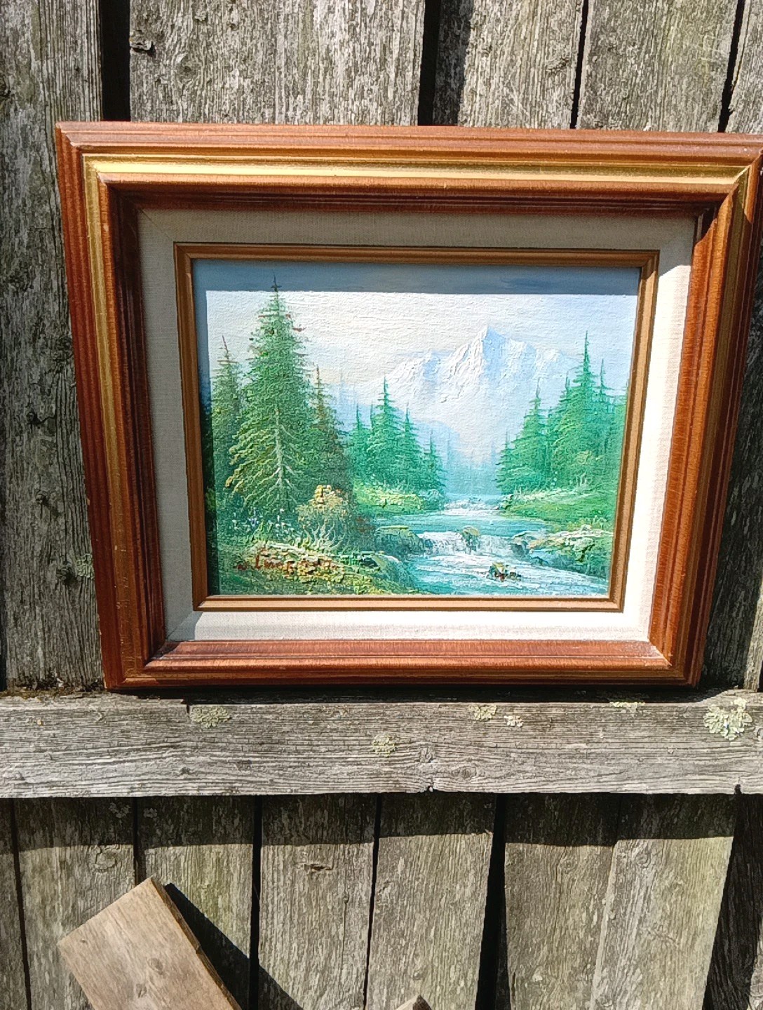 W. CHAPMAN ORIGINAL OIL On Canvased Board SIGNED OOAK 8X10″ ORIGINAL FRAME VTG