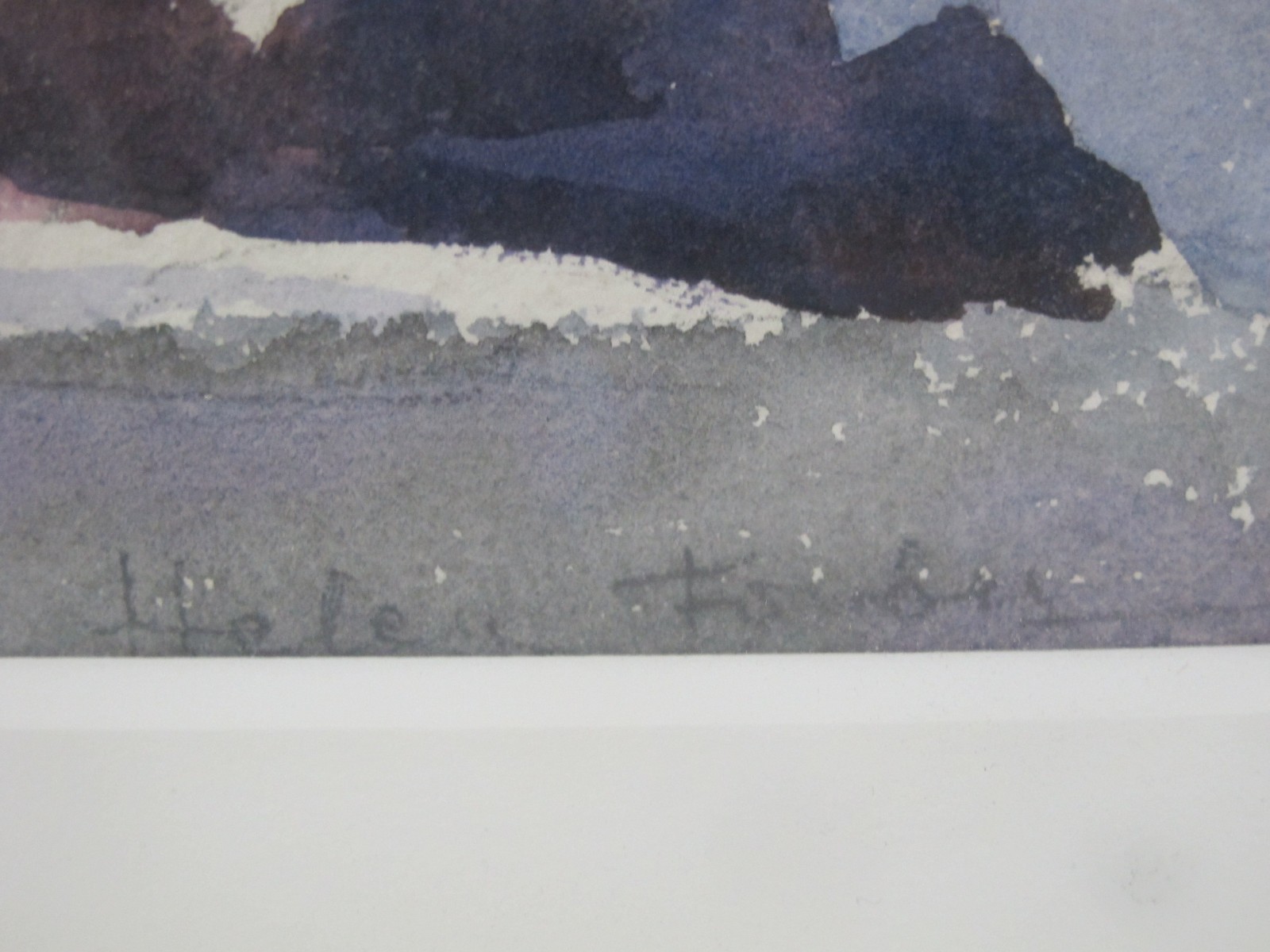 HELEN Katherine FORBES Coastal OCEAN Mountain Landscape WATERCOLOR Painting