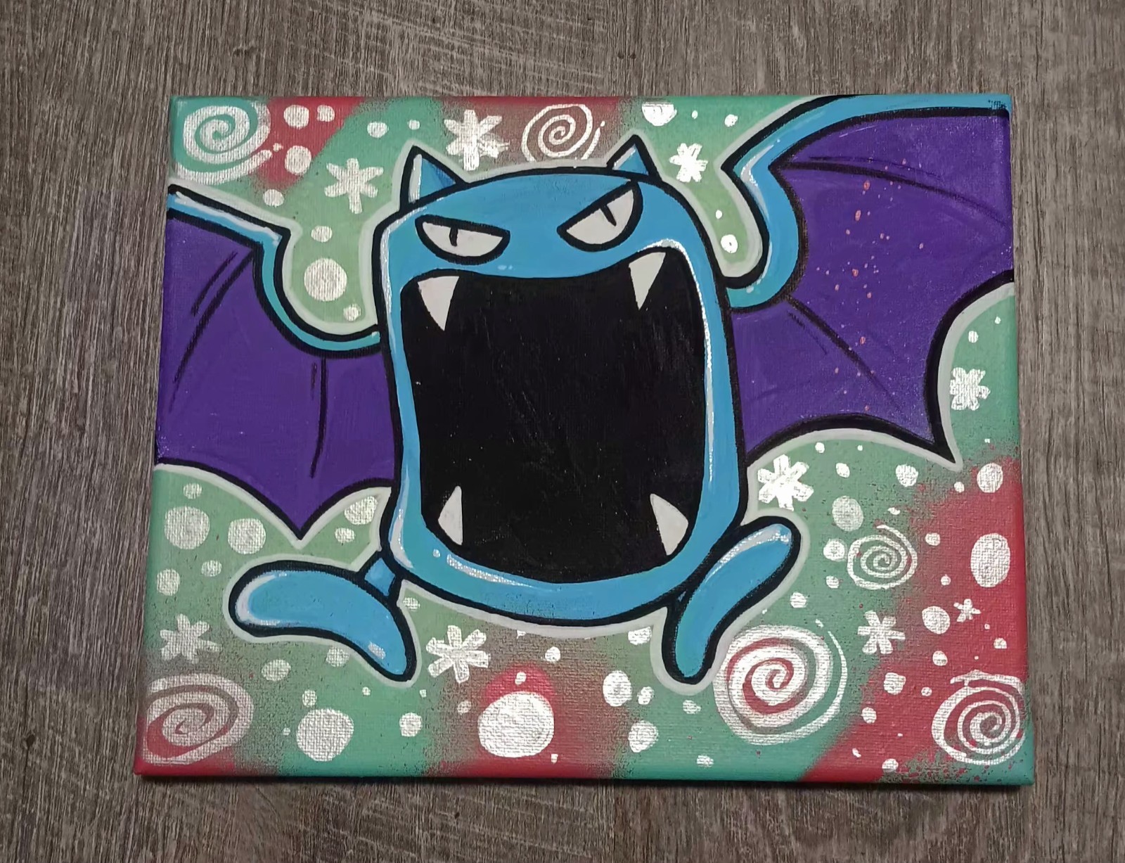 The Pokémon Company Golbat Anime & Manga Canvas Painting, Small, Unframed 8X10
