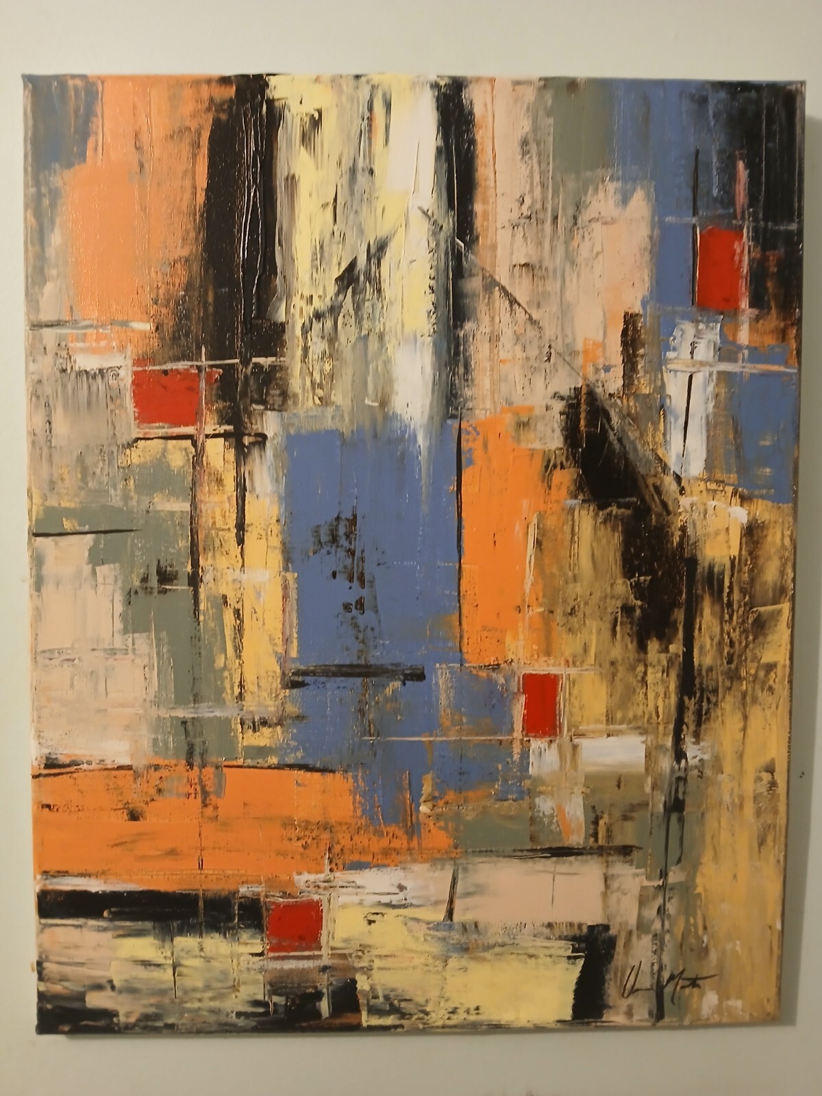 original abstract acrylic painting on canvas
