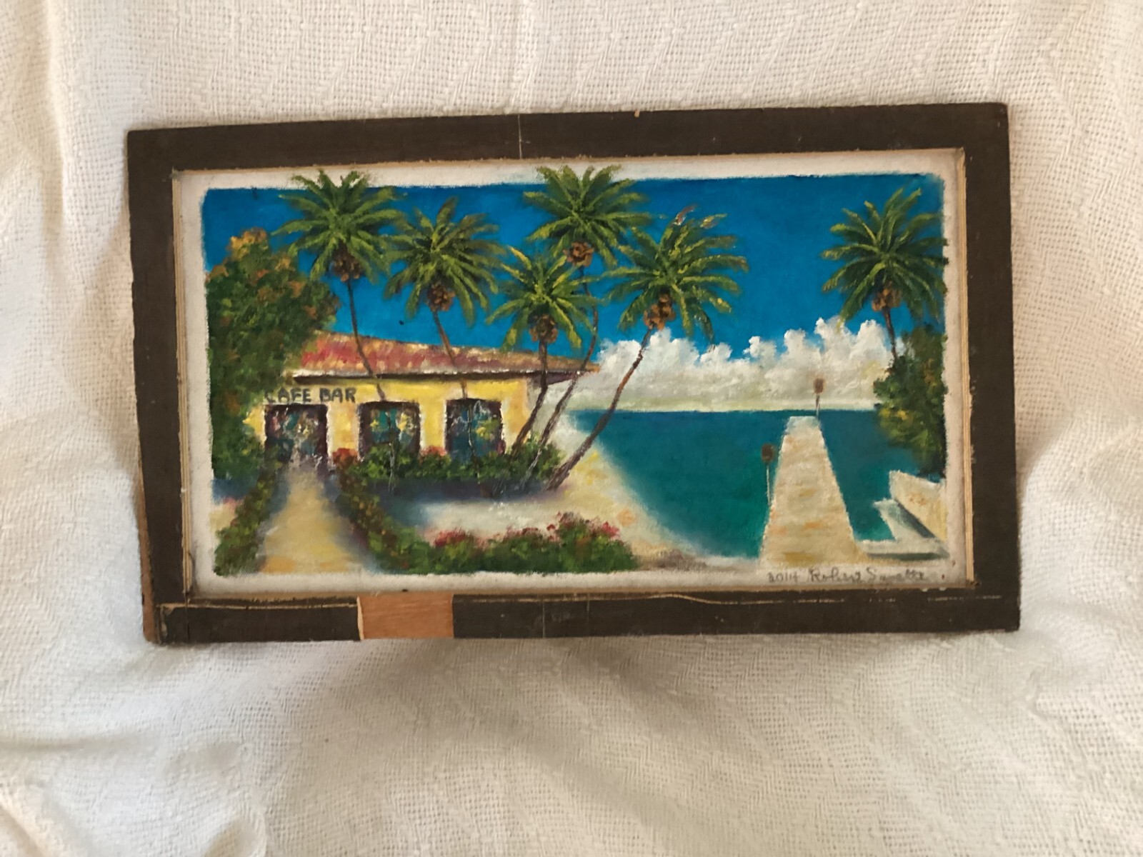 Cafe Bar. Original Key West Art By Bob Surette
