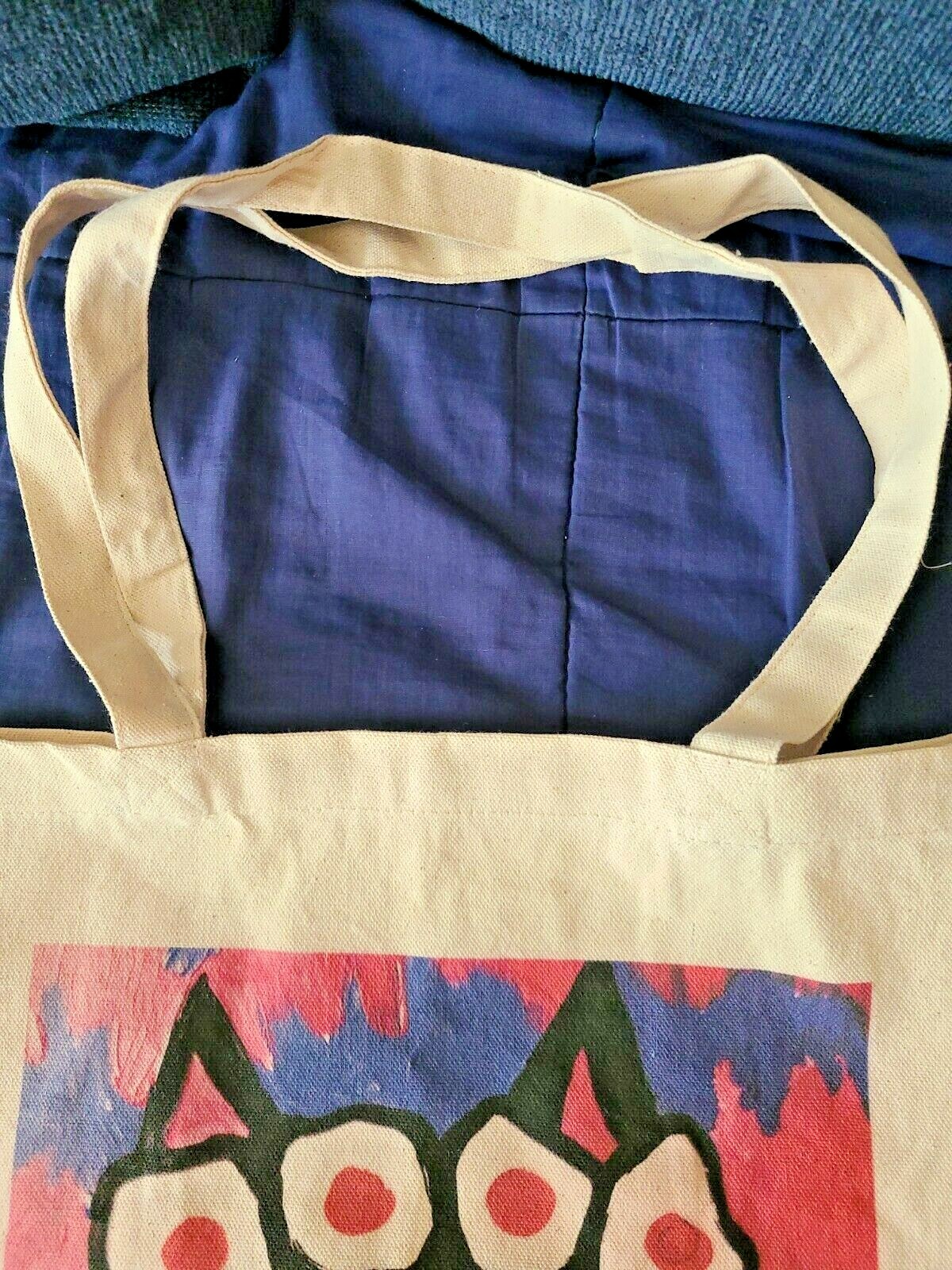NEW NOT ACEO CANVAS ABSTRACT FLOWER CAT TOTE BAG 15×15 » 2000-now