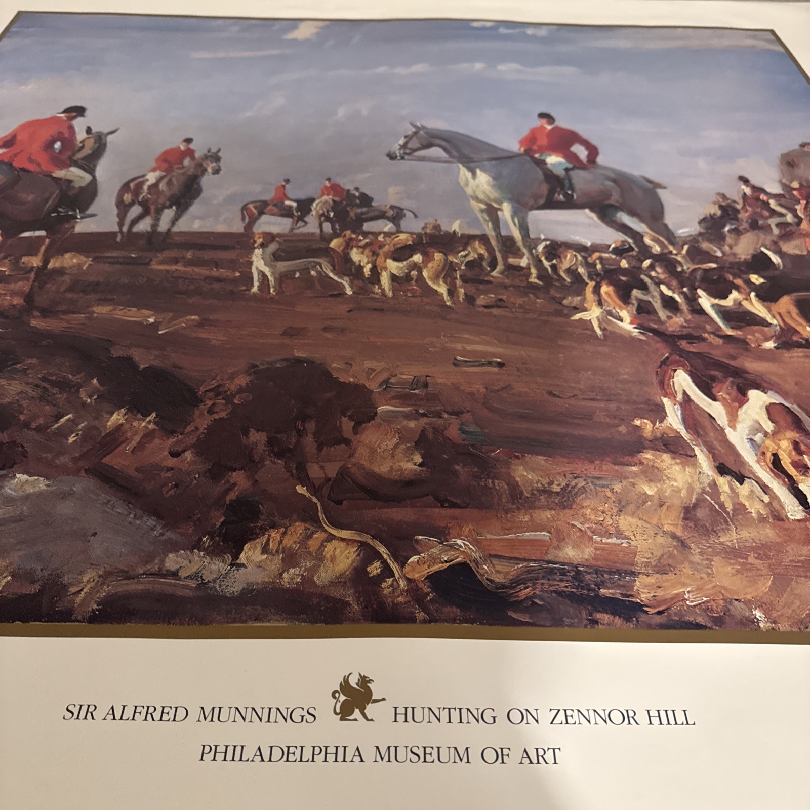 sir alfred munnings- Hunting On Zennor Hill-Philadelphia Museum Of Art
