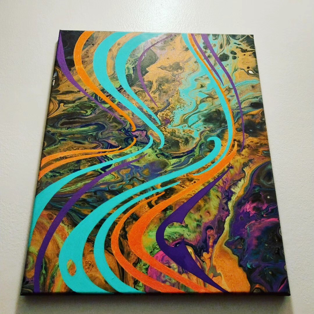 Original Graffiti Designs Painted In Acrylic On Canvas – 16 X 20 Inches