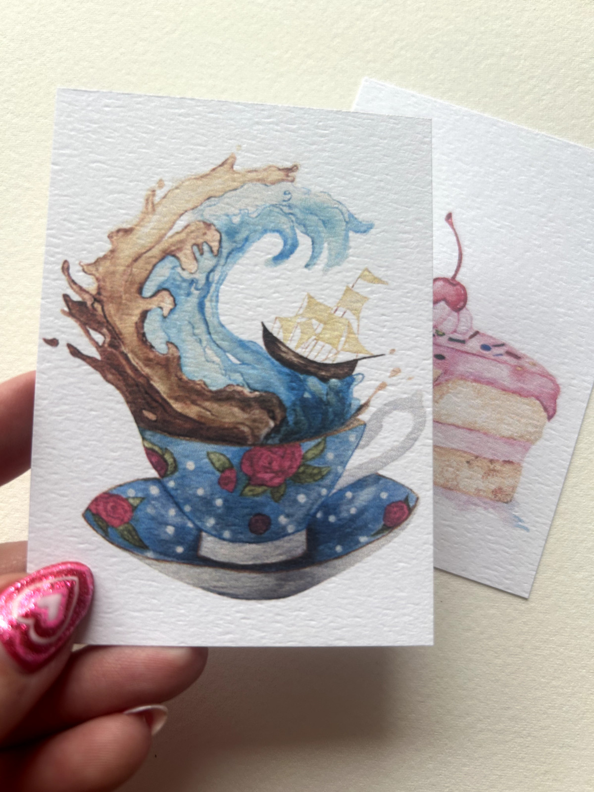 ACEO Edition- Print Sawyer Crane Storm Inside A Teacup Taylor Swift Swiftie Art