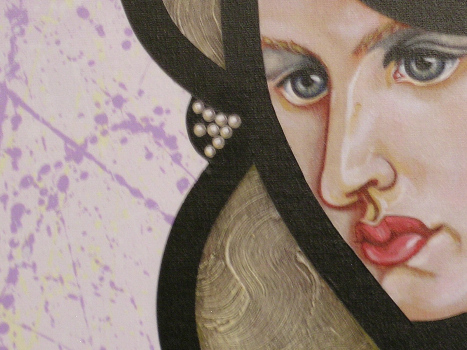 Archival Fine Art Print on Canvas Woman Courtisan