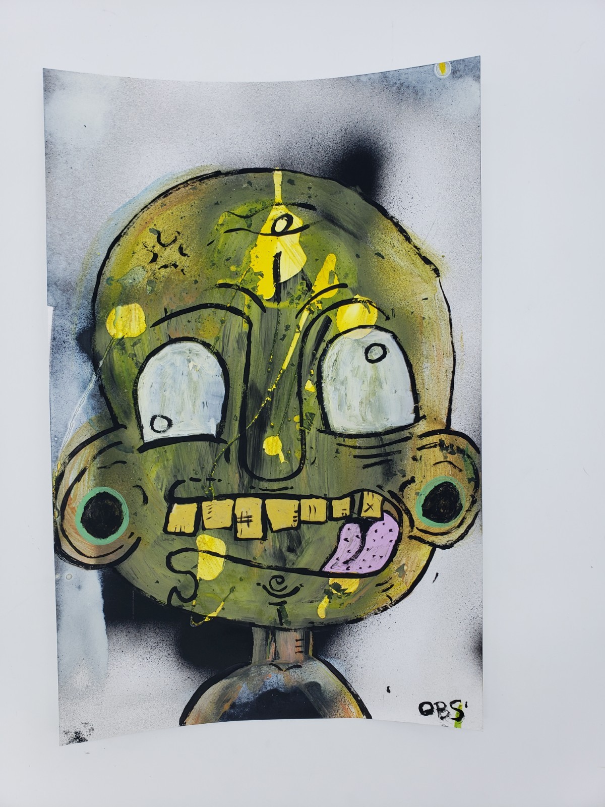 Outsider Folk Art Oil Painting «Human»