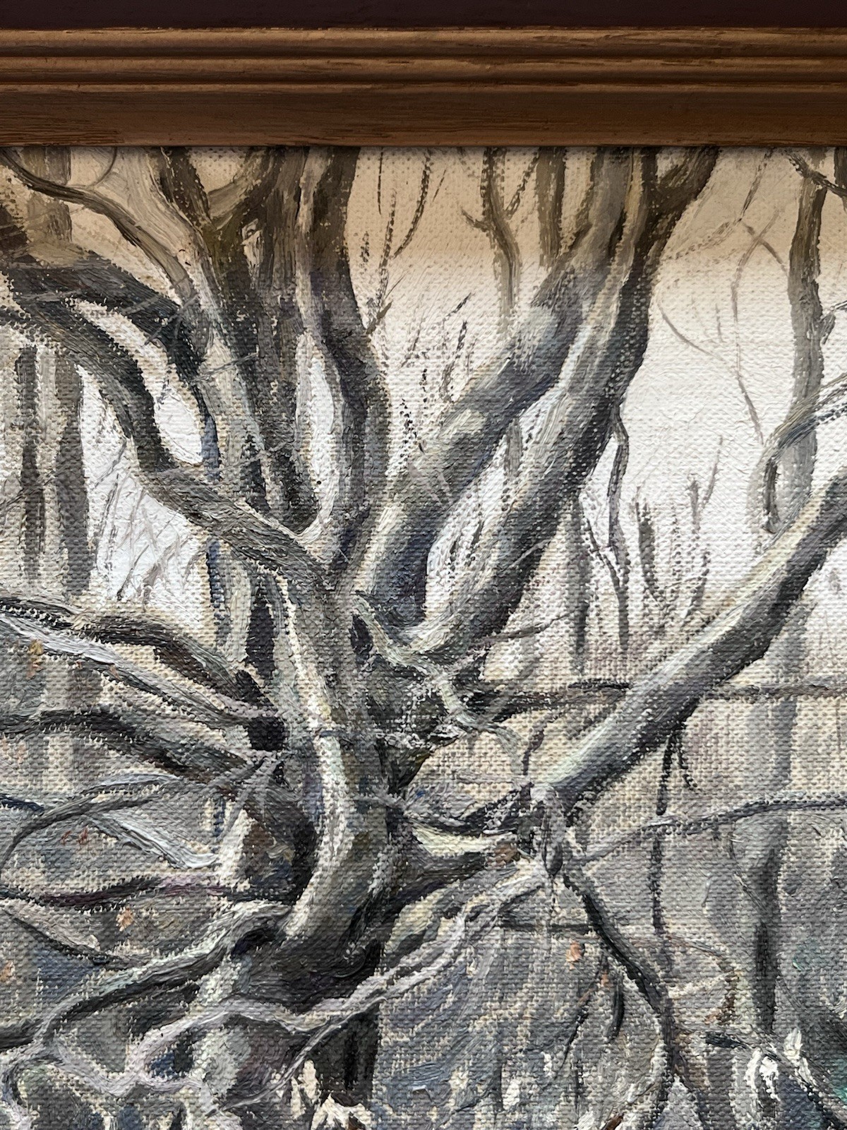 Vintage Original Charles Kaiman Forest Tree Landscape Oil Painting Listed Artist