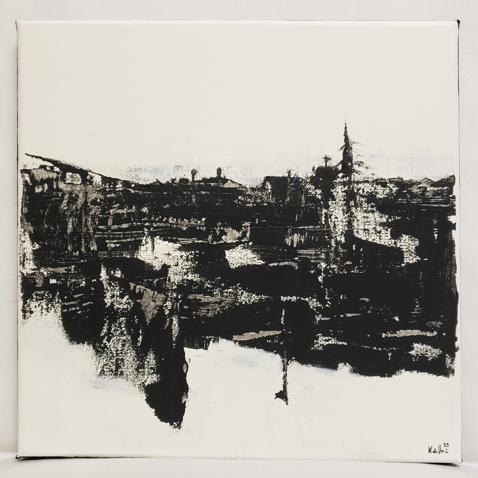 Minimal Abstract Landscape Painting Original Canvas No.667 K.A. Davis