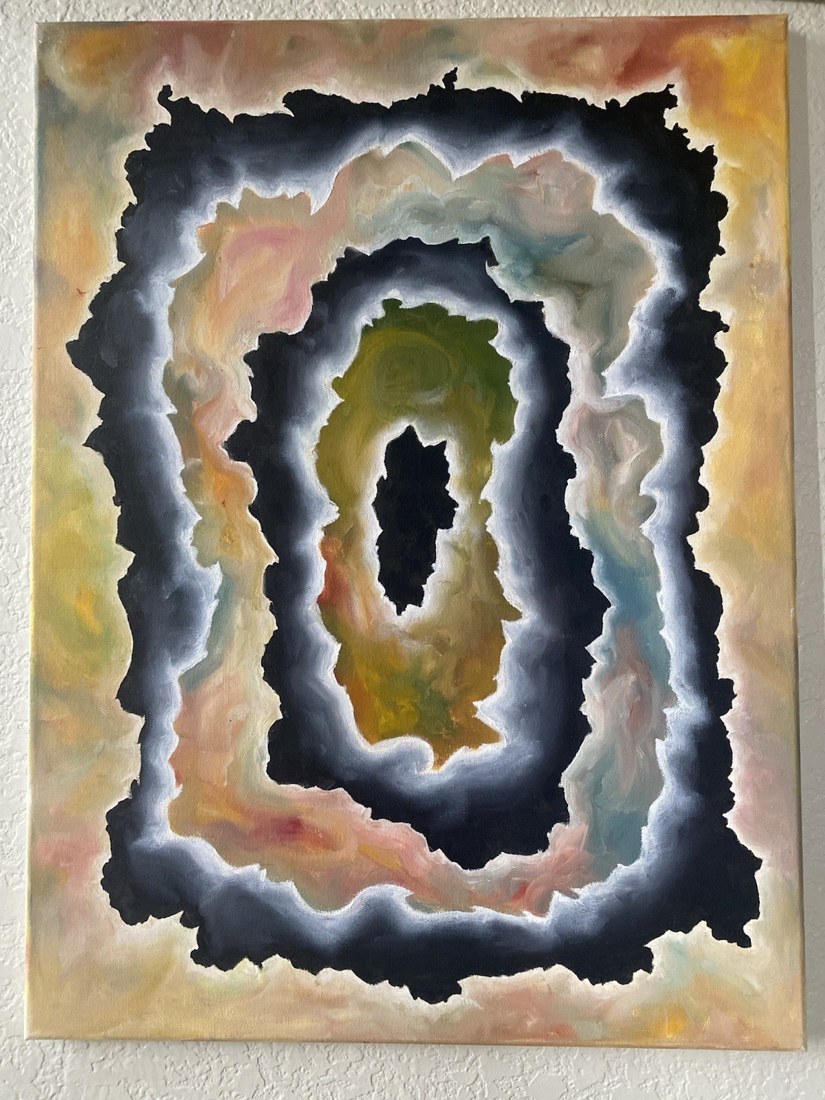 Original Abstract Oil Painting Direct From Artist Signed Large Canvas With Oil