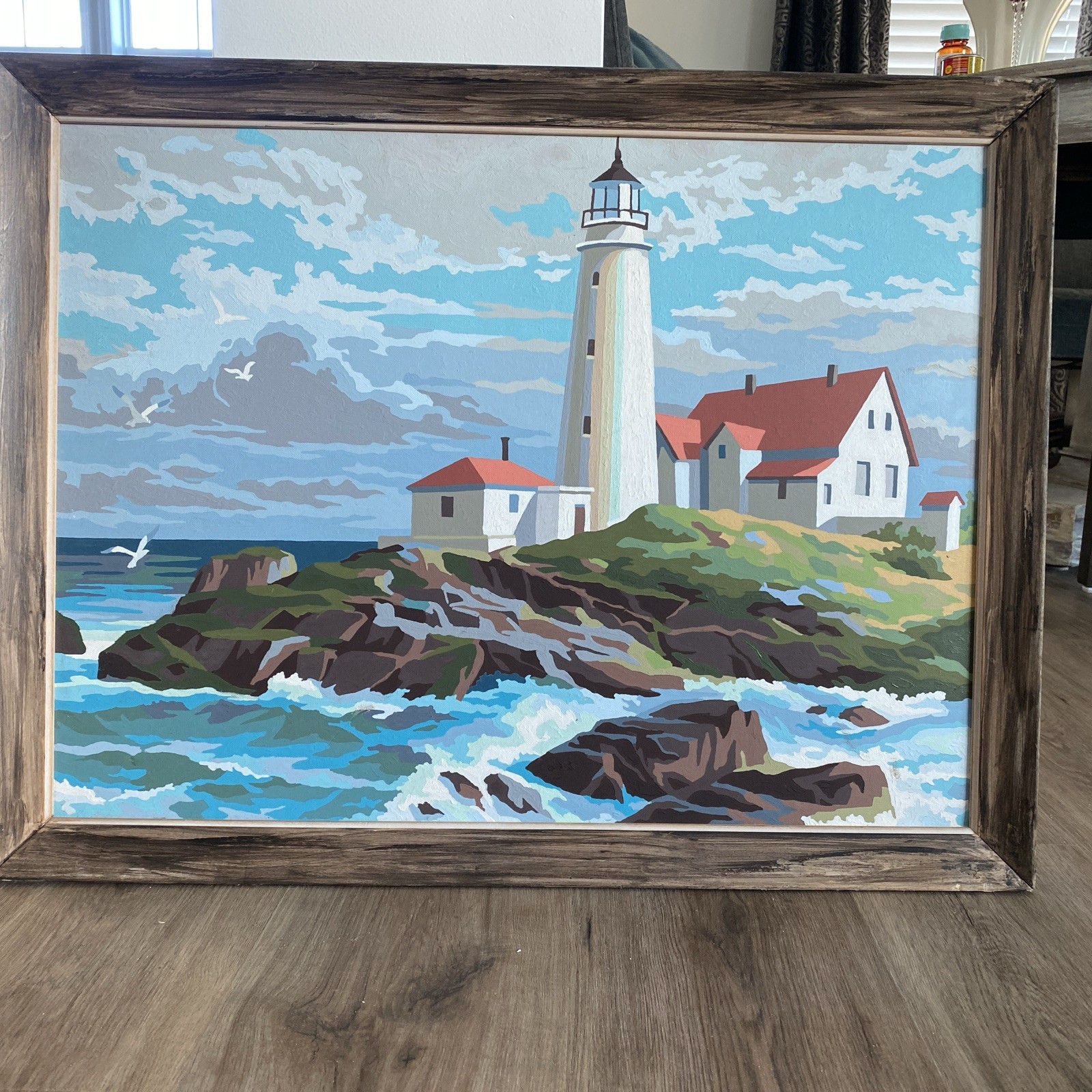 Vibrant Paint By Numbers Lighthouse Painting 26×20