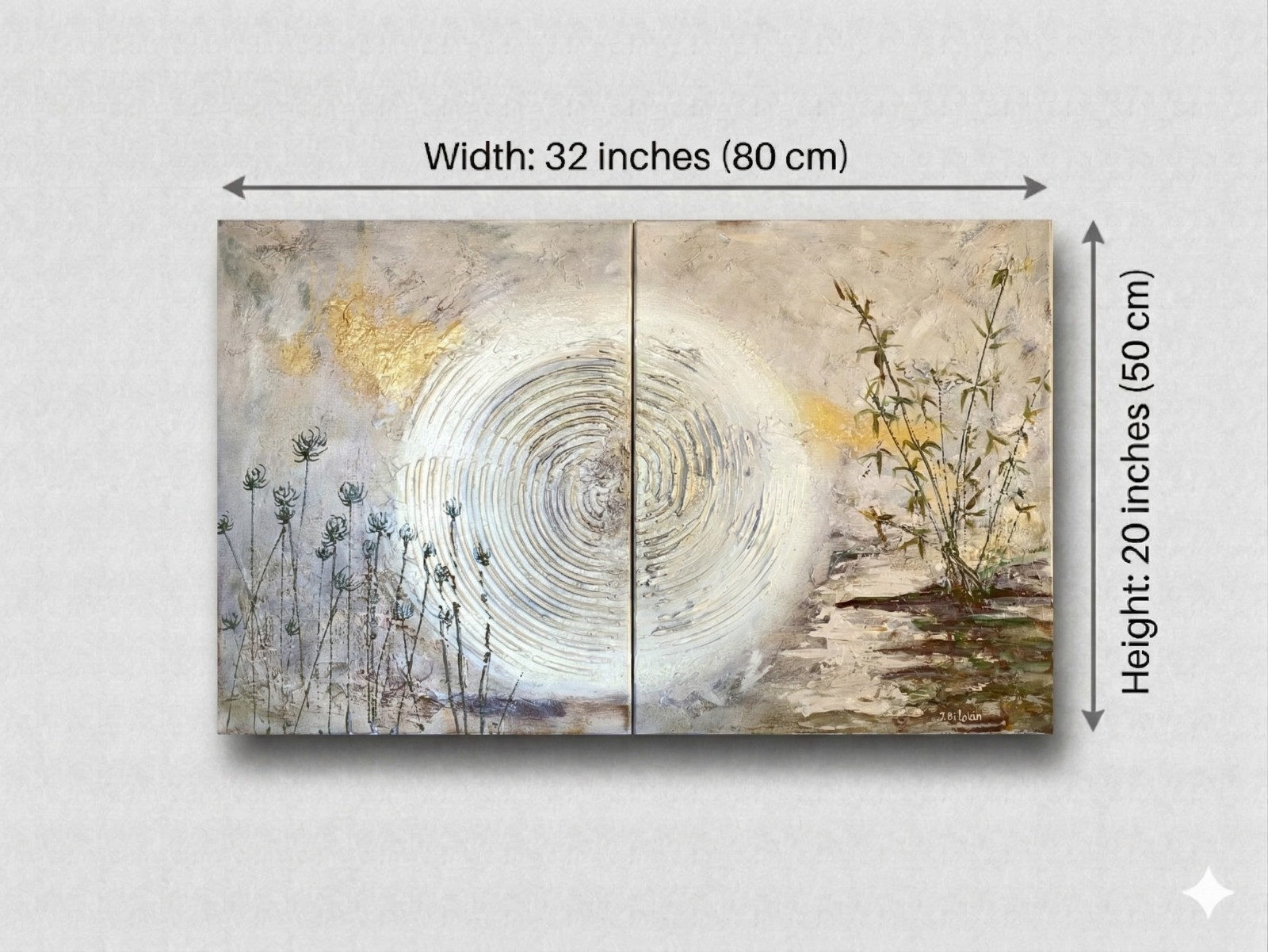 Sun Wall Art 2 Piece Canvas Set