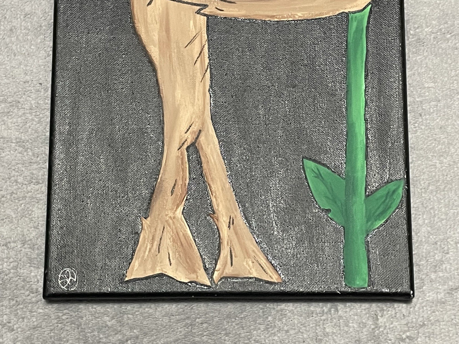Original Hand Painted I Am Groot Acrylic Artwork Canvas 20 x 10 Marvel Art Decor