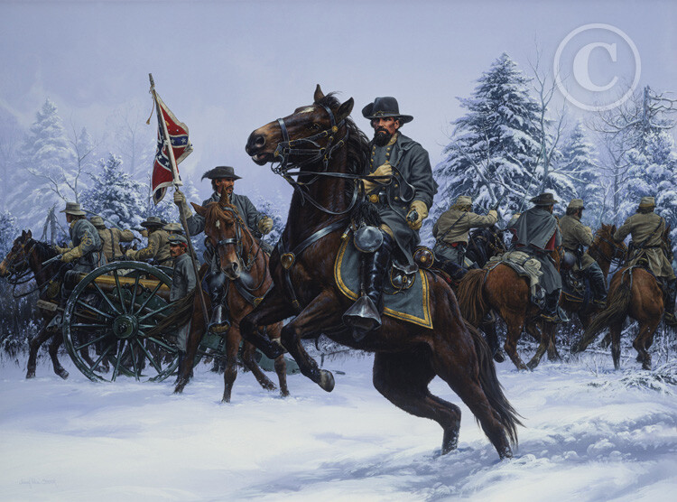 Parkers Crossroads (1862) By John Paul Strain Signed A.P. Studio Canvas Giclée