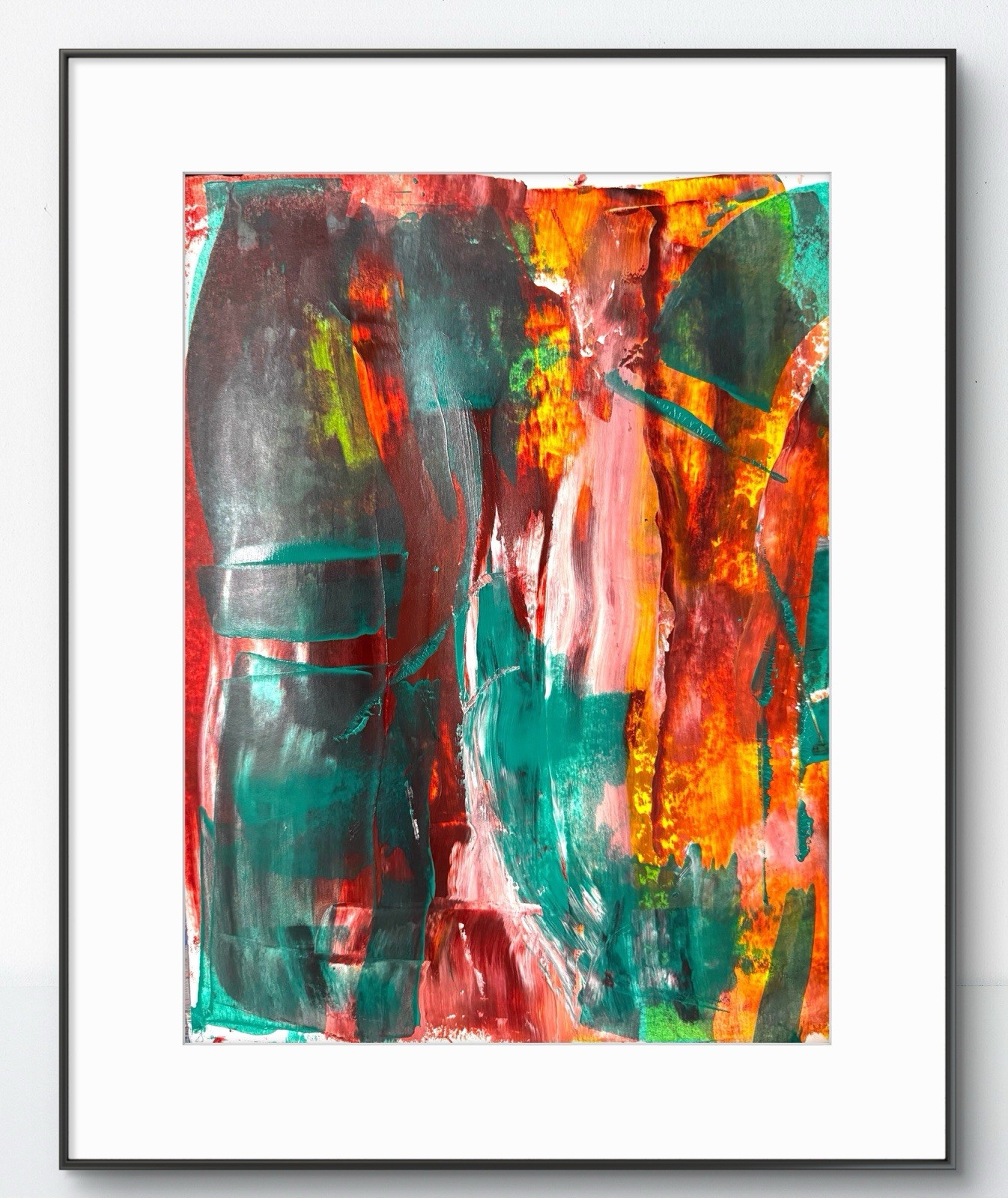 Original Abstract Expressionism 9×12 Color Study 5 Handmade Unique Signed Art