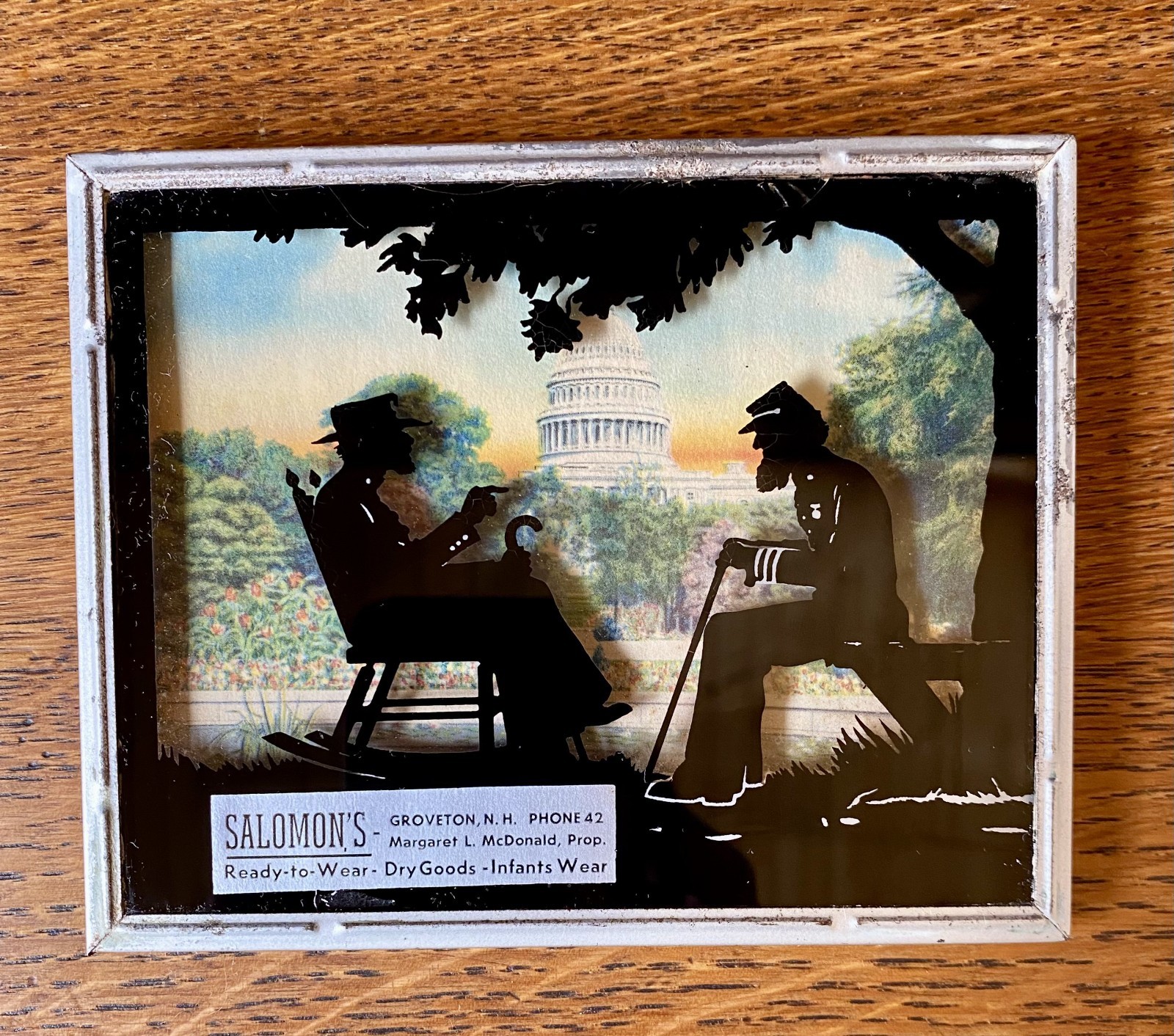 Vintage Silhouette Art & Advertisement- Military Veterans & Washington Capitol