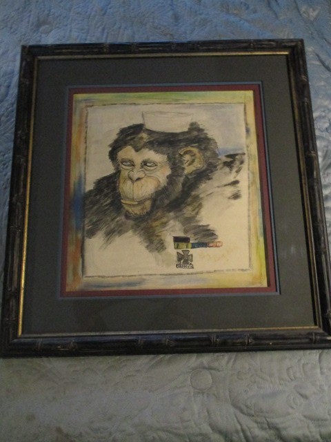 Red Skelton Watercolor & Ink Drawing on Paper Signed «By Big Red» COA