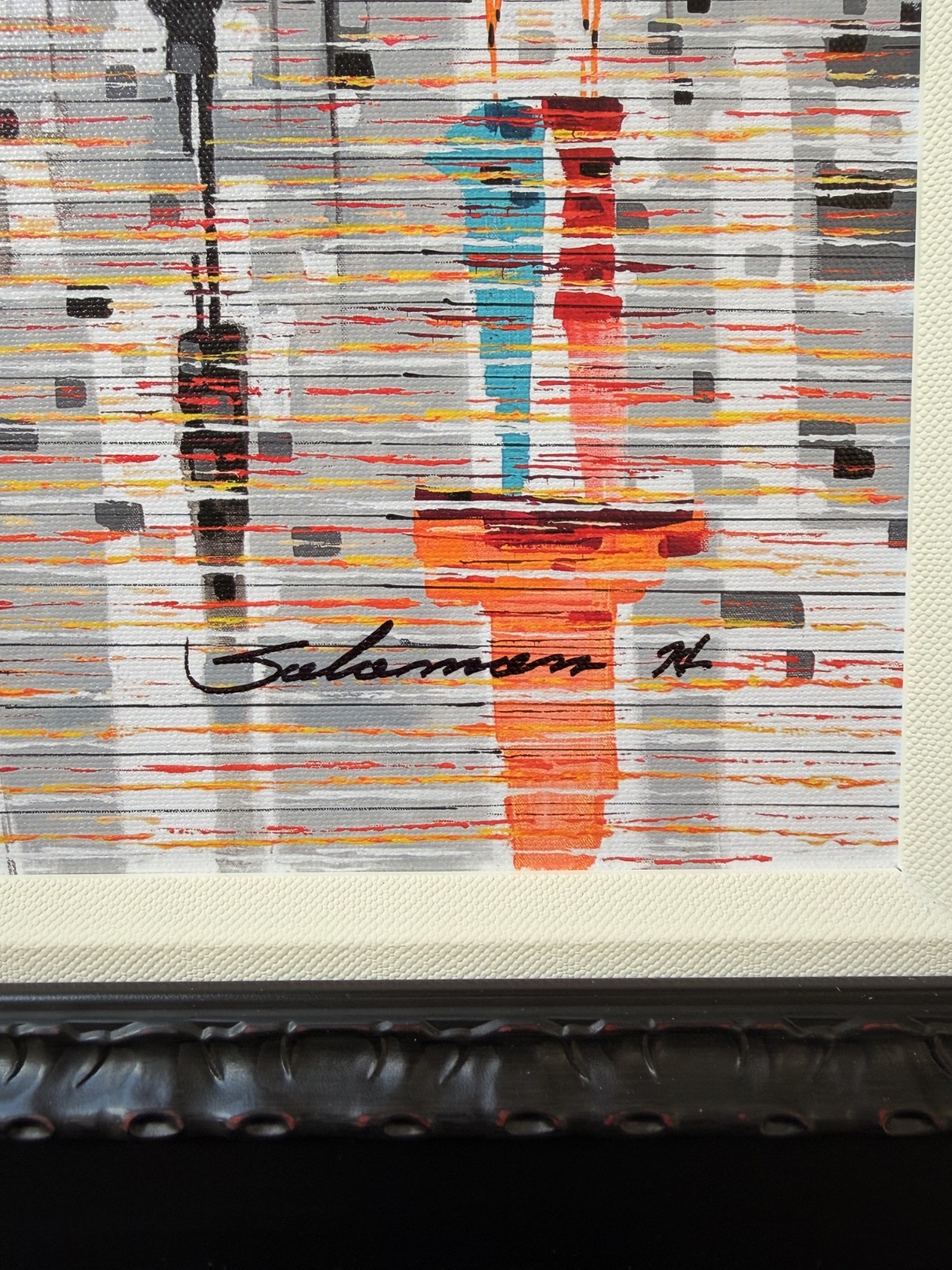 Solomon Hwang «Manhattan Skyline» NYC Signed Hand Embellished Giclee Canvas COA