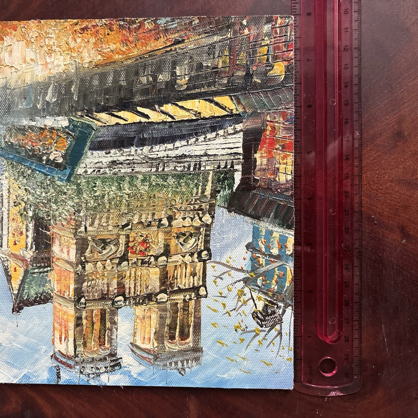 Vintage Impressionist Paris Street Painting Signed Burnett (?) Notre Dame 8×10