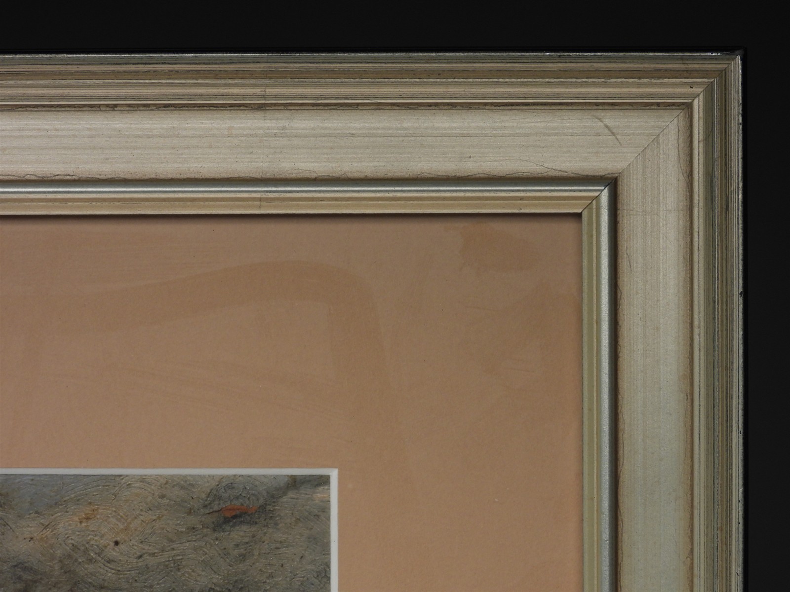 19thC. Illegibly Signed European Woman At Well W/ Chickens Landscape Painting