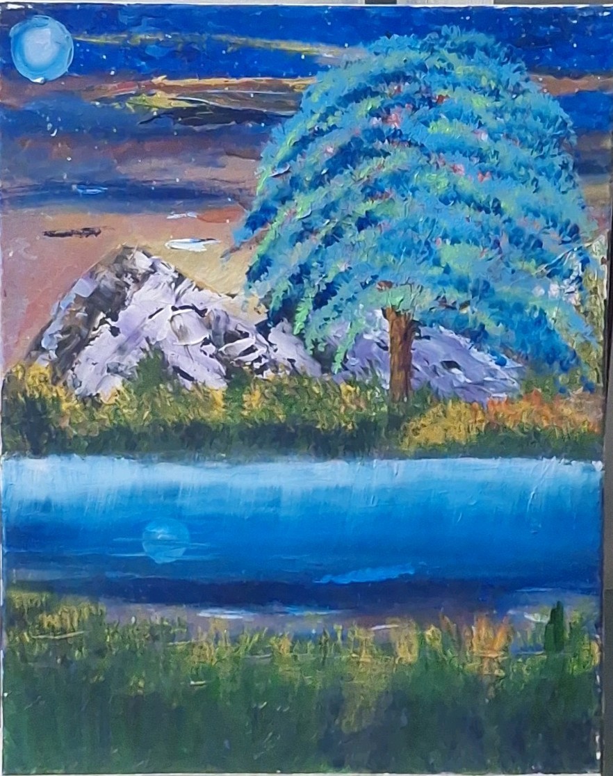 Magic Island, Acrylic Painting – 16×20 Hand Painted Artwork on Canvas