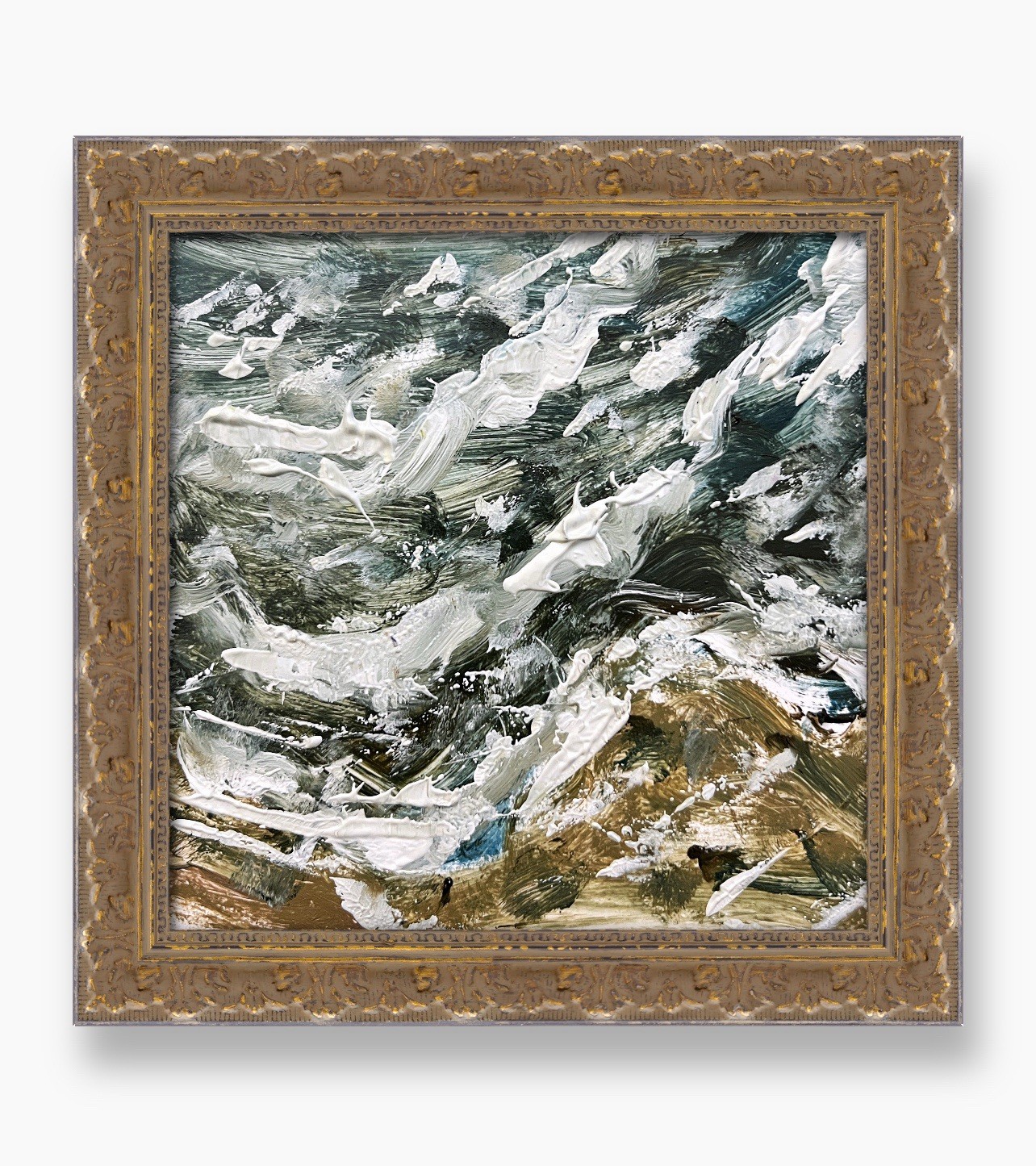 Outer Banks NC Ocean Expressive Art • Textured Seascape • Beach House Wall Decor