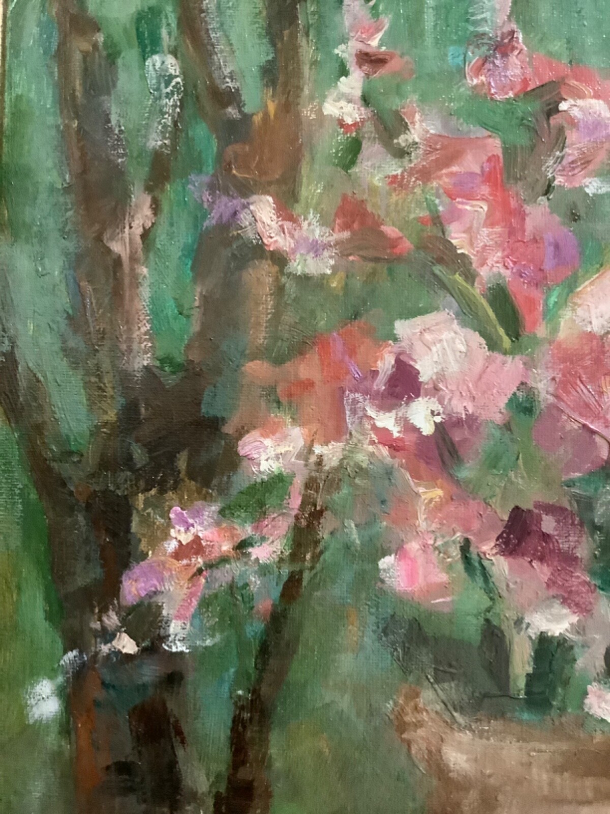 Original Framed Impressionism Oil Art Floral Still Life Signed