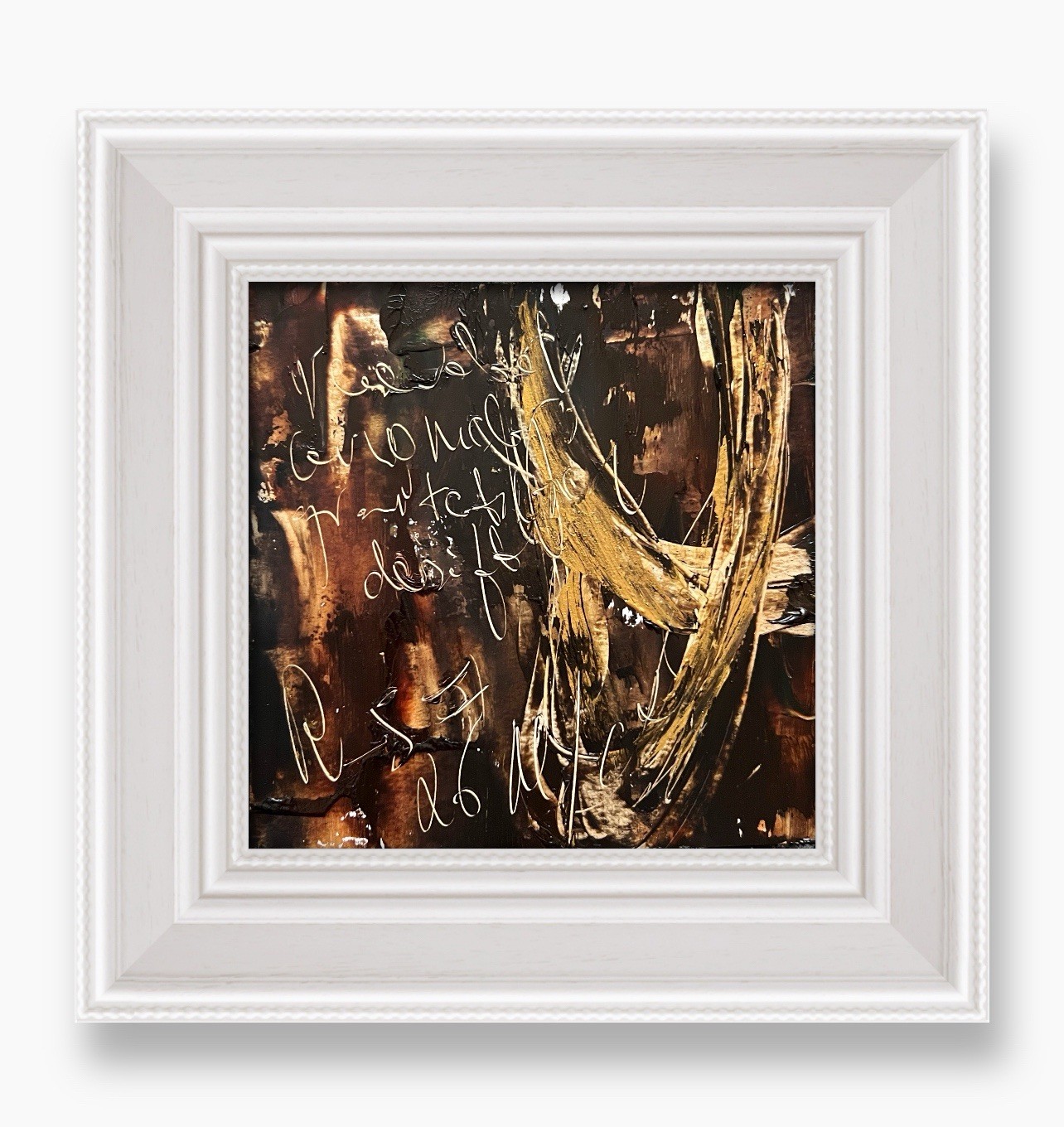 Deep Space Abstract Painting Framed – Masculine Science Decor Gift for Physicist