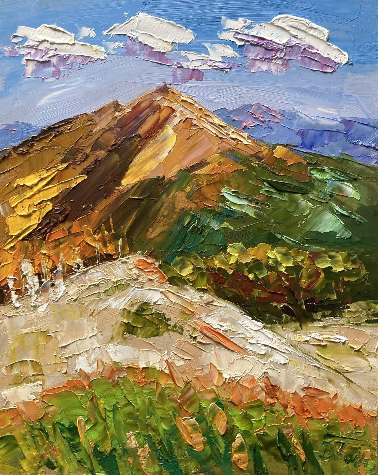 Landscape California Impressionist Original Oil Painting Dorothy Laz Mountains