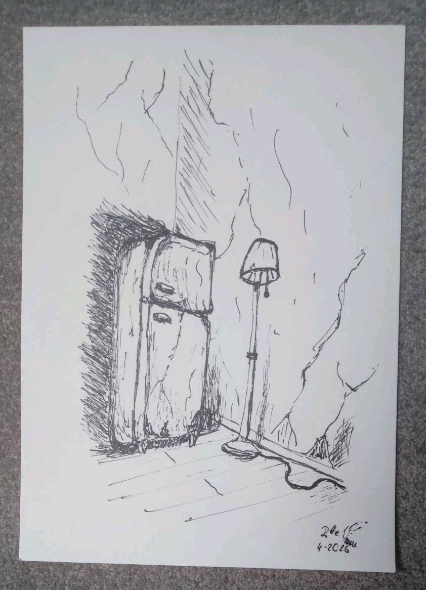 Genuine A6 Still Life Fridge Floor Lamp Light Kitchen
