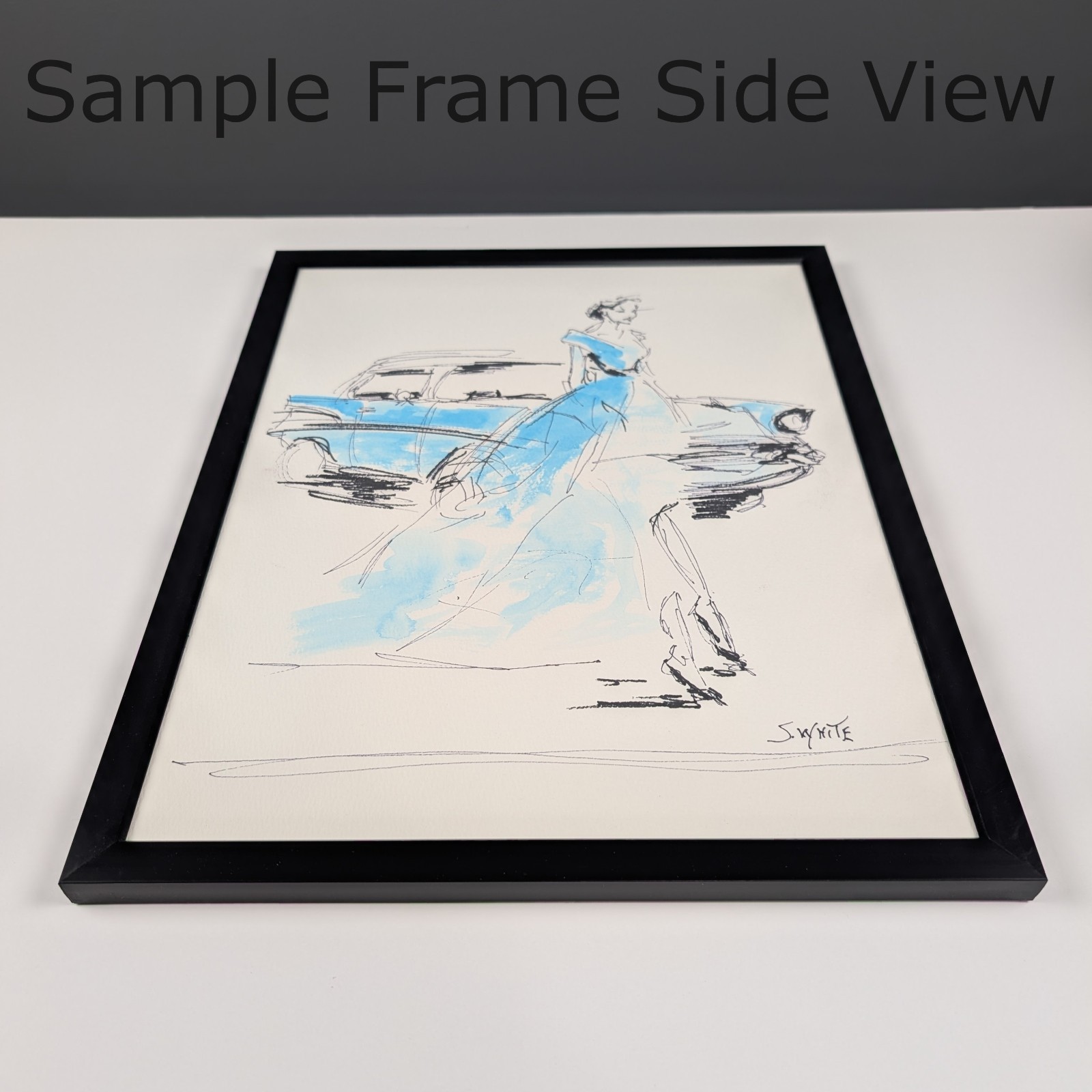 Flamingo Original Painting 11×14 Paper Art Animal Modern Expressionism SWhite